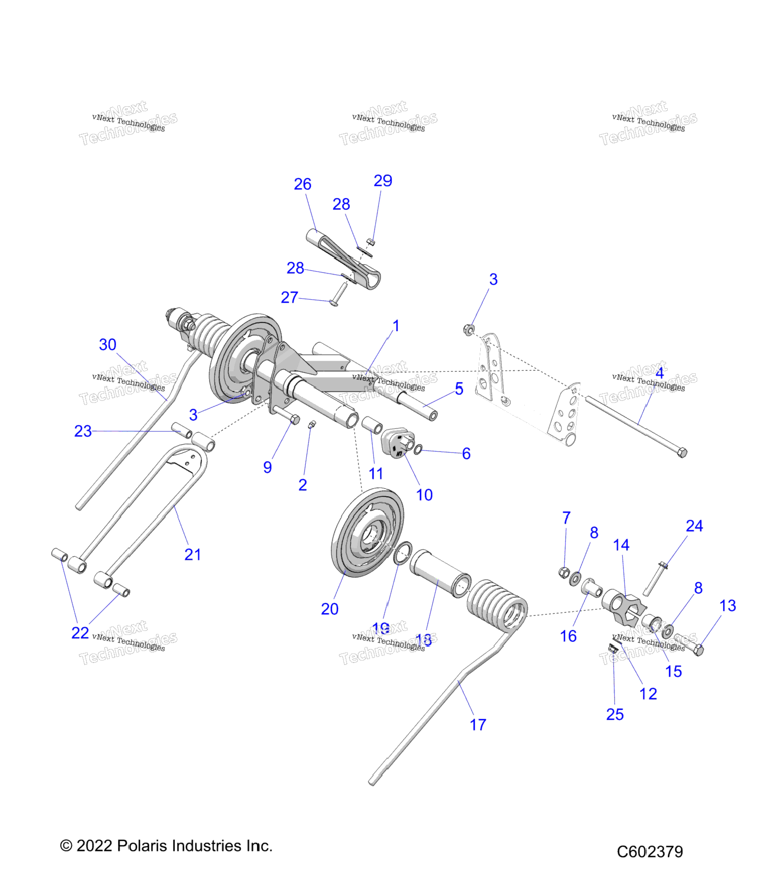 Suspension, Torque Arm, Rear