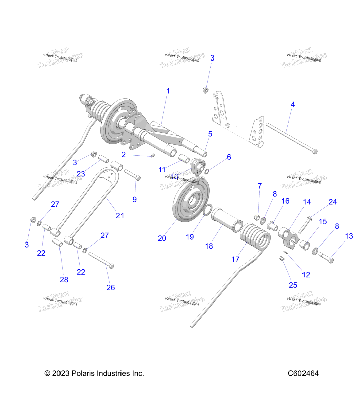 Suspension, Torque Arm, Rear