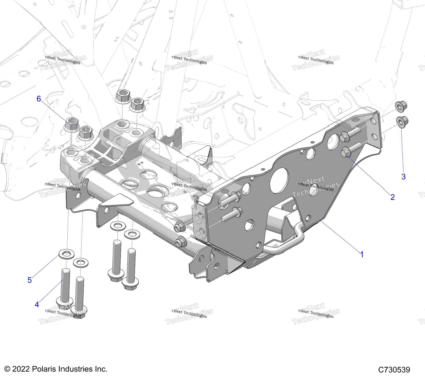 Chassis, Mounting, Front Gearcase