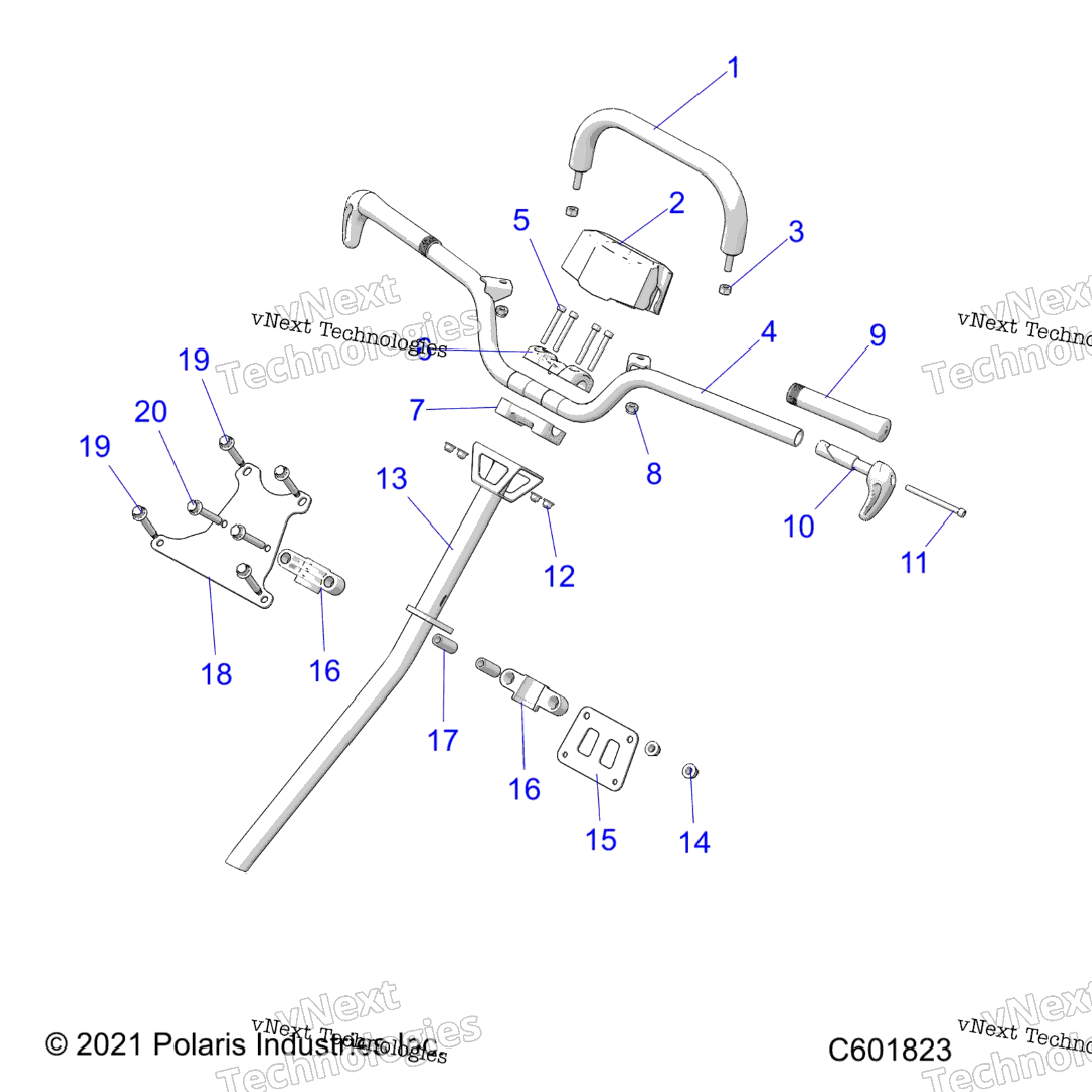 Steering, Handlebar, Steering Post