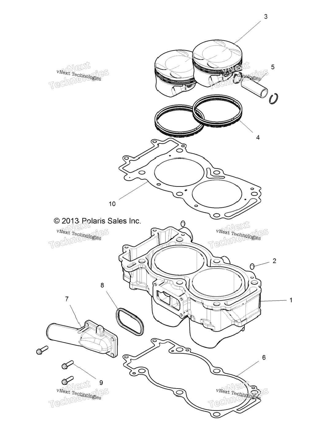 Engine, Cylinder And Piston