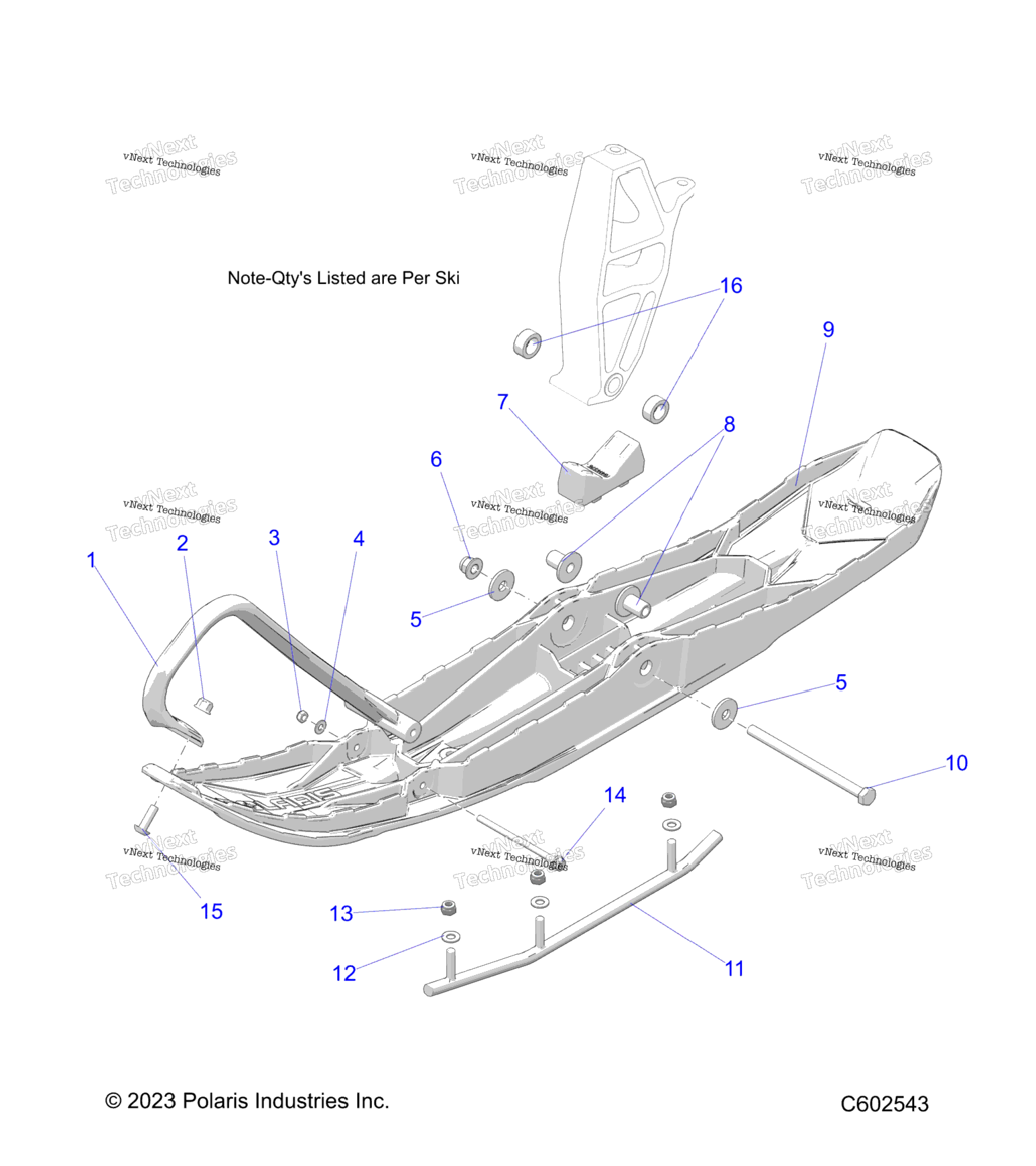 Steering, Ski Asm