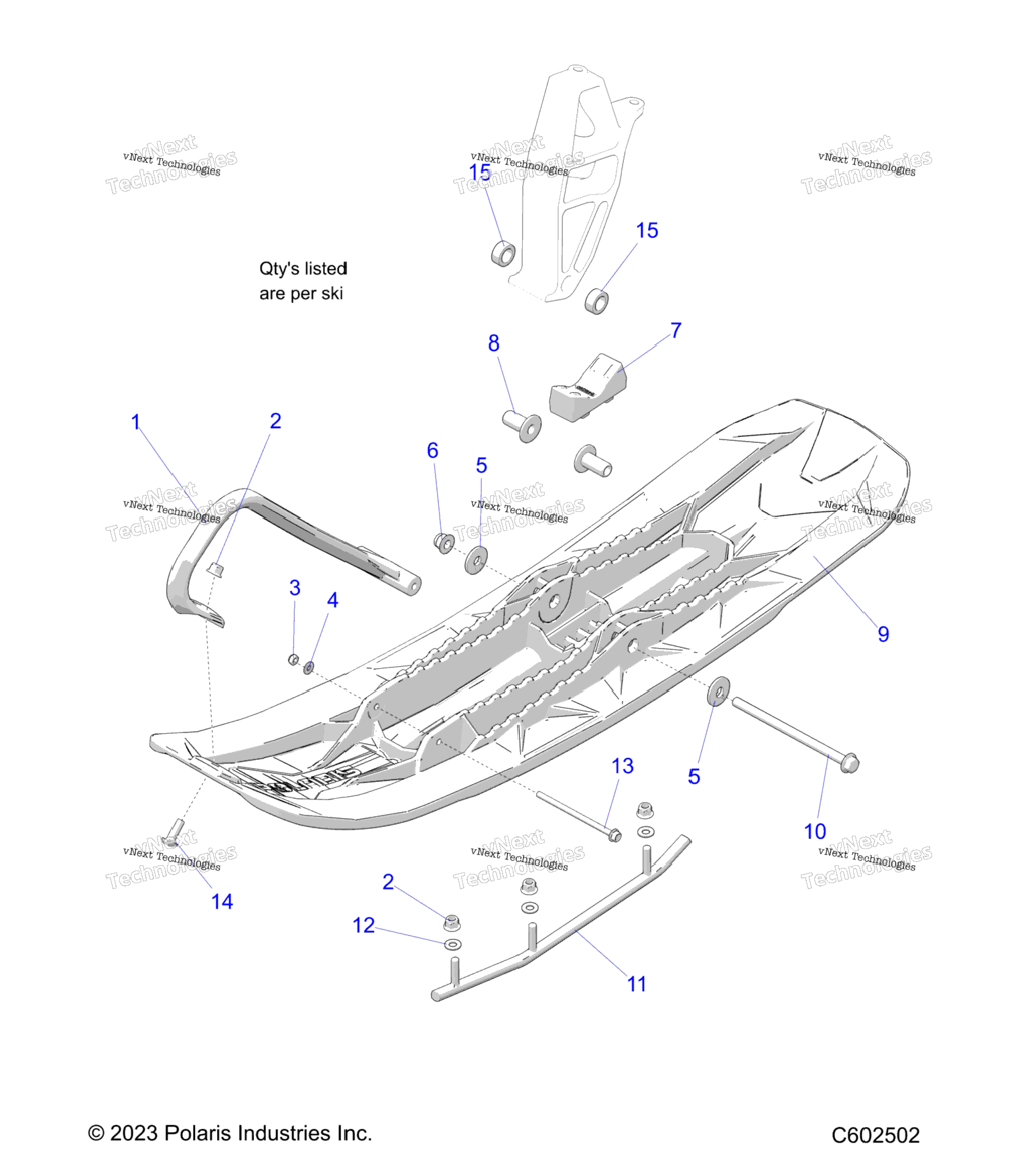 Steering, Ski Asm