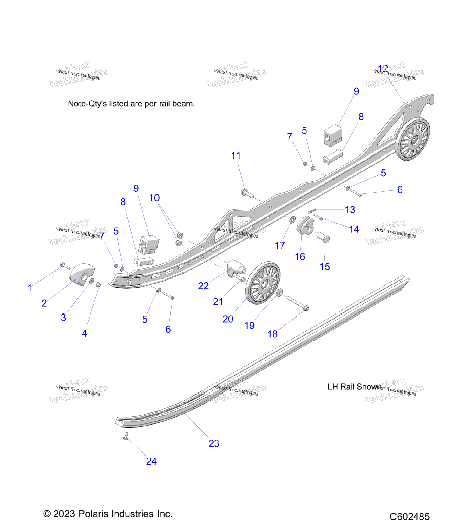 Suspension, Rail Beams, LhRh