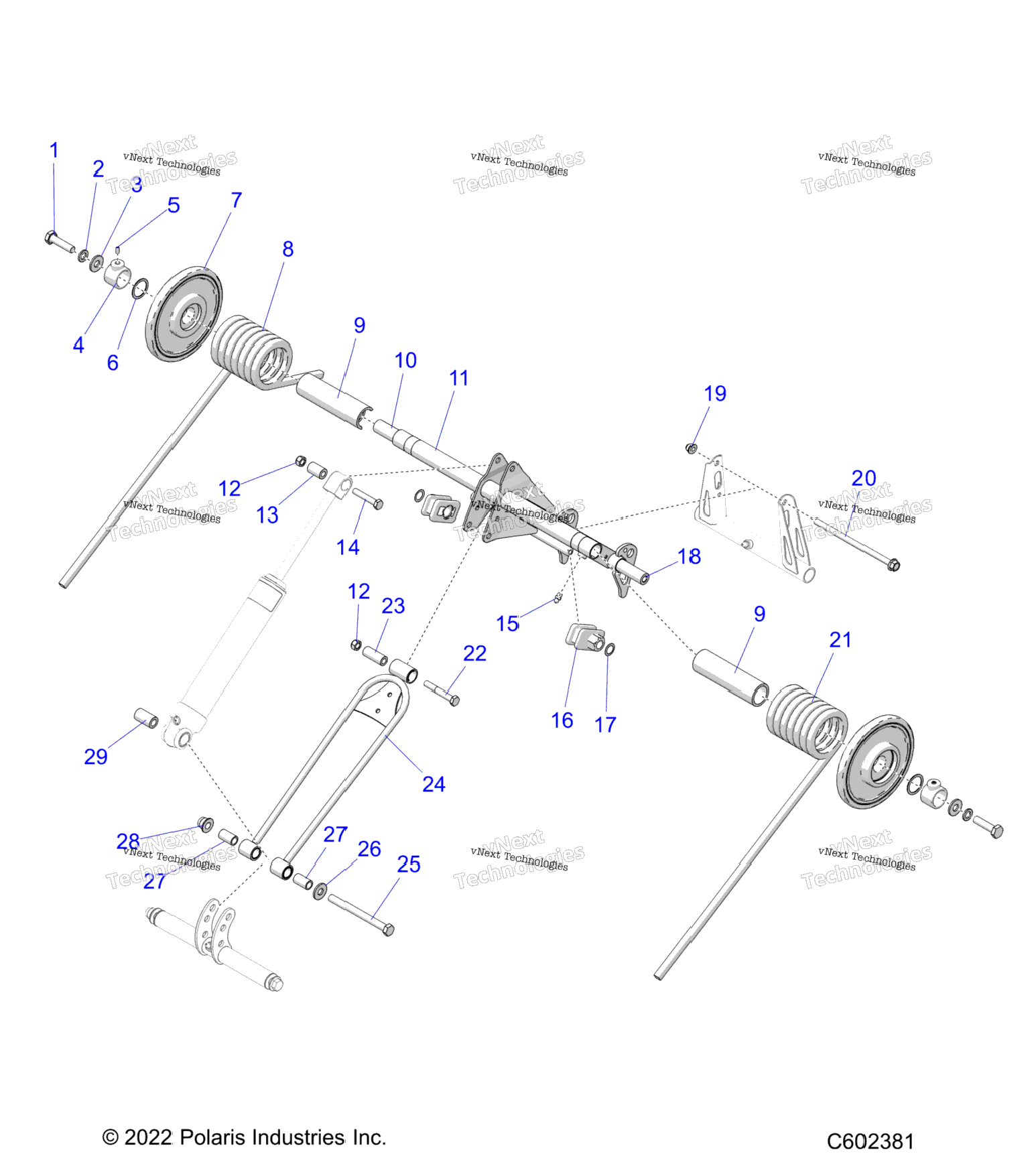 Suspension, Torque Arm, Rear