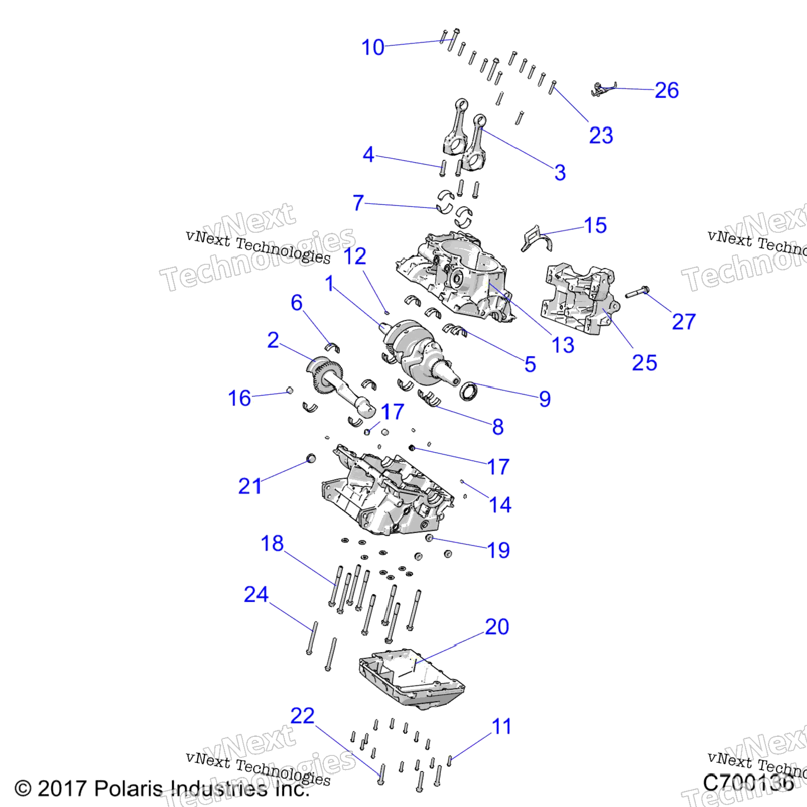 Engine, Crankcase And Crankshaft Z23ase99a4B4K99a4