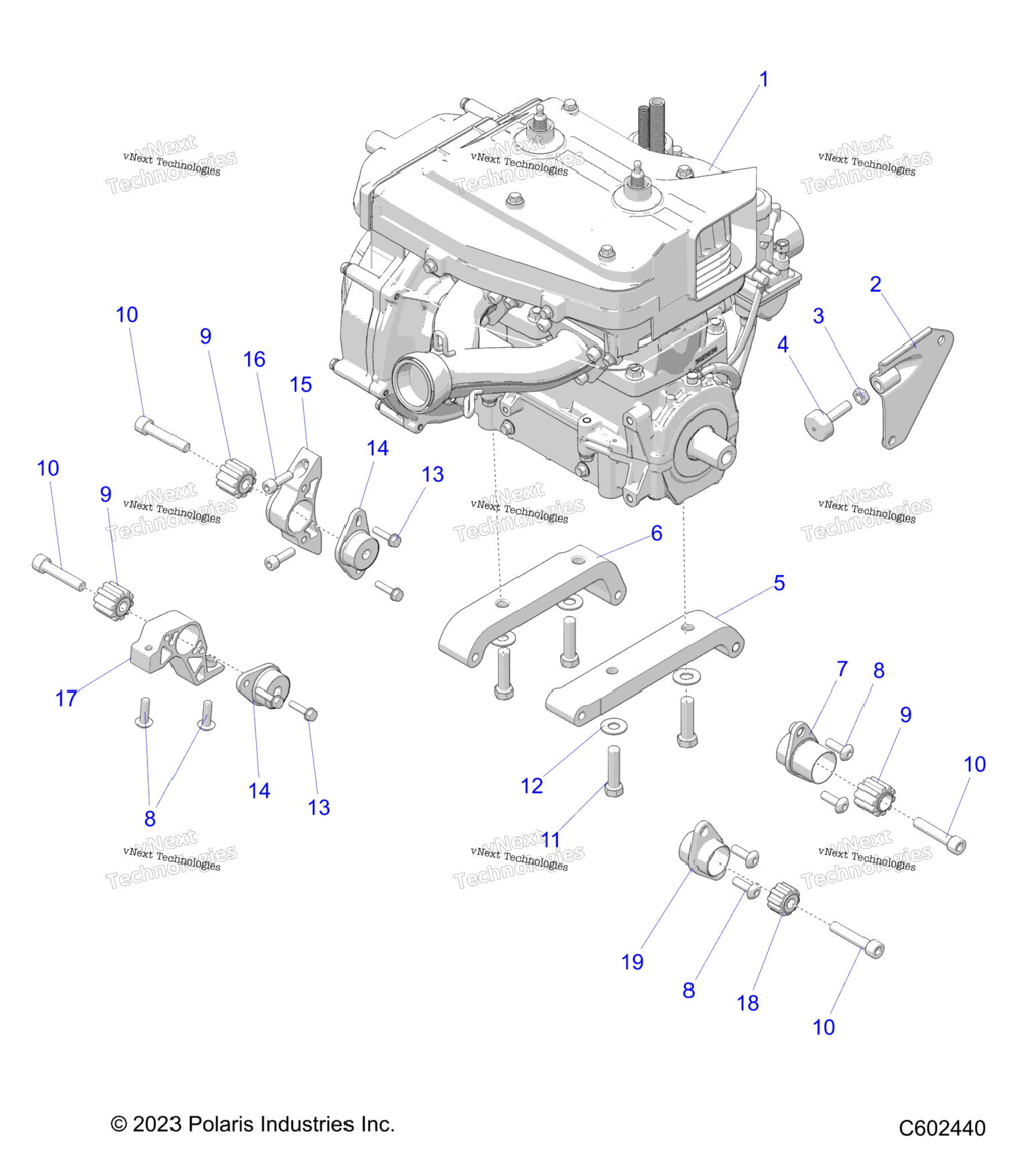 Engine, Mounting & Long Block