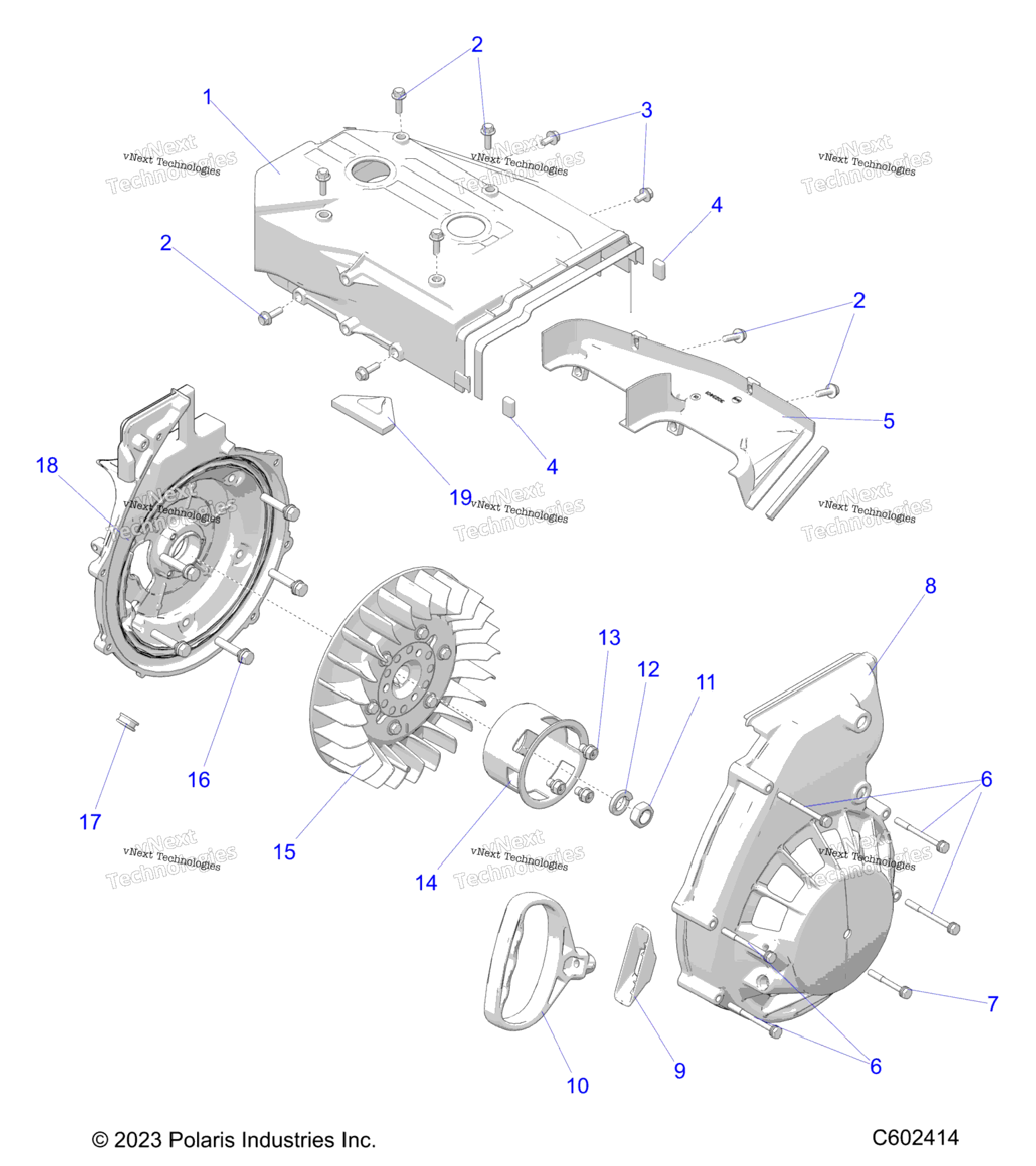 Engine, Blower Housing & Recoil Starter