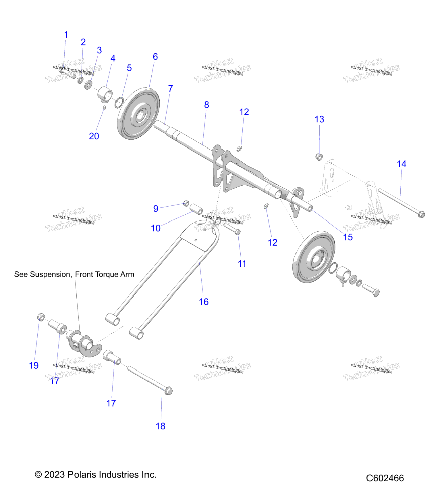 Suspension, Torque Arm, Rear