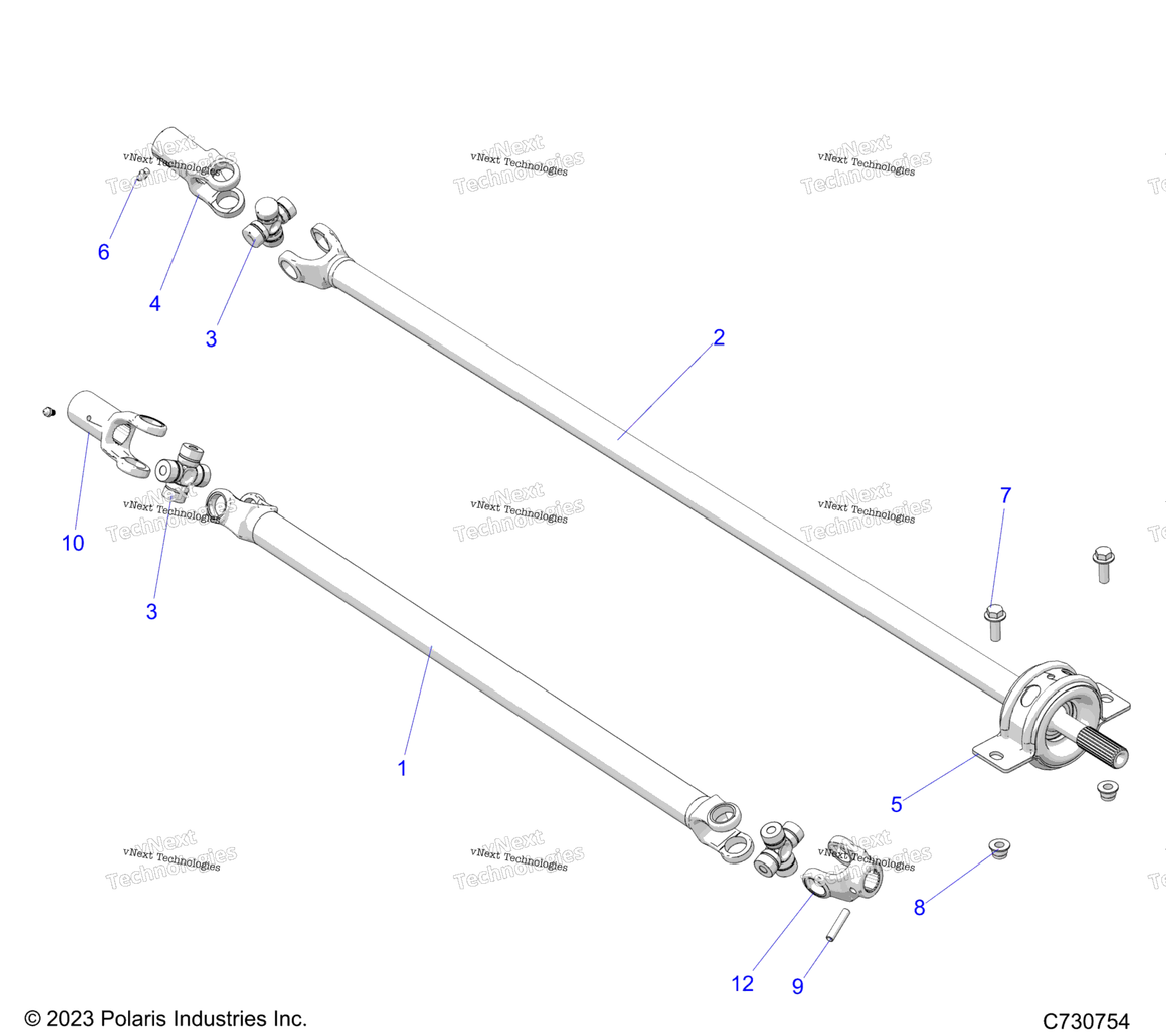 Drive Train, Front And Rear Prop Shaft