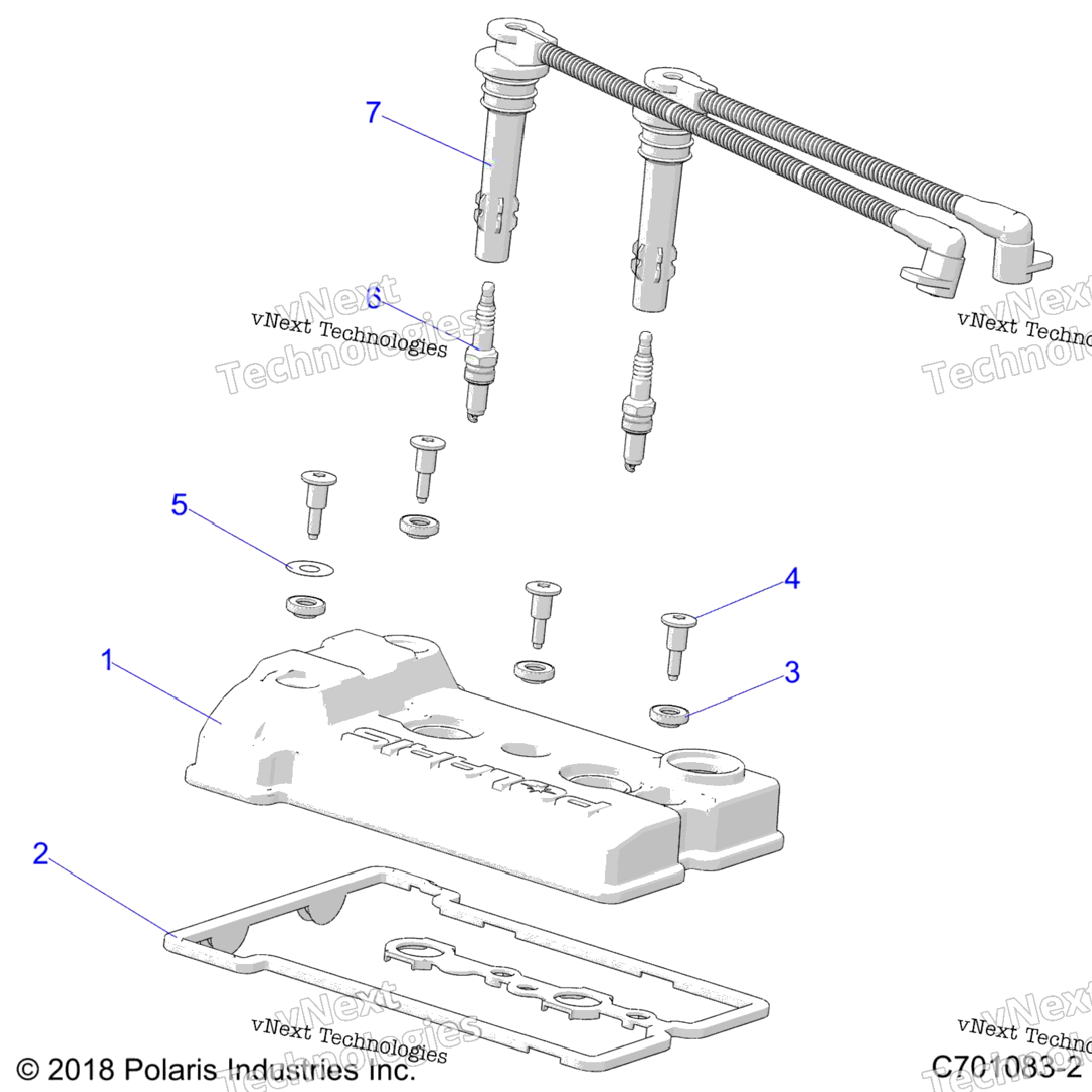 Engine, Valve Cover, Sparkplugs & Wires