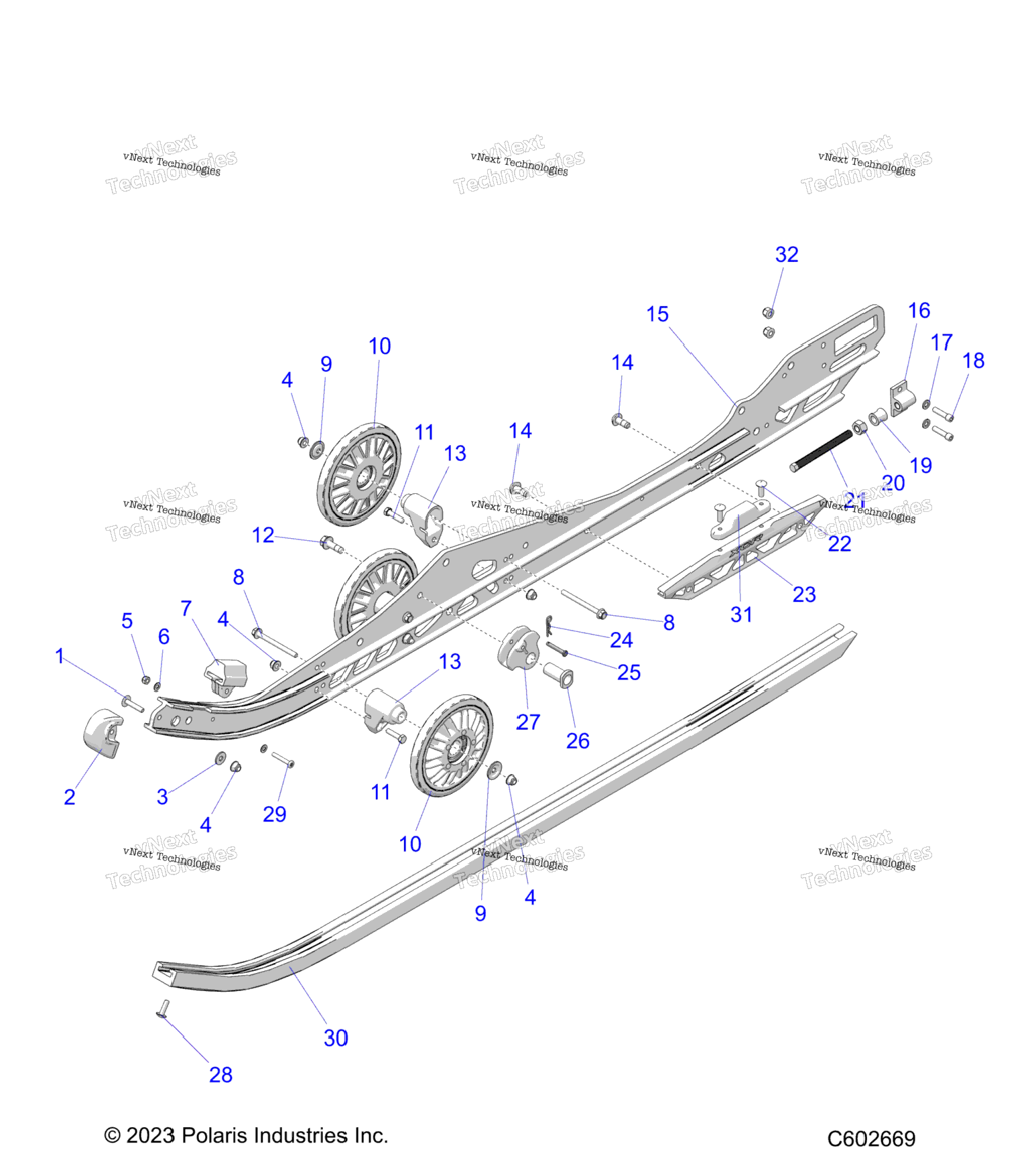 Suspension, Rail Beam LhRh