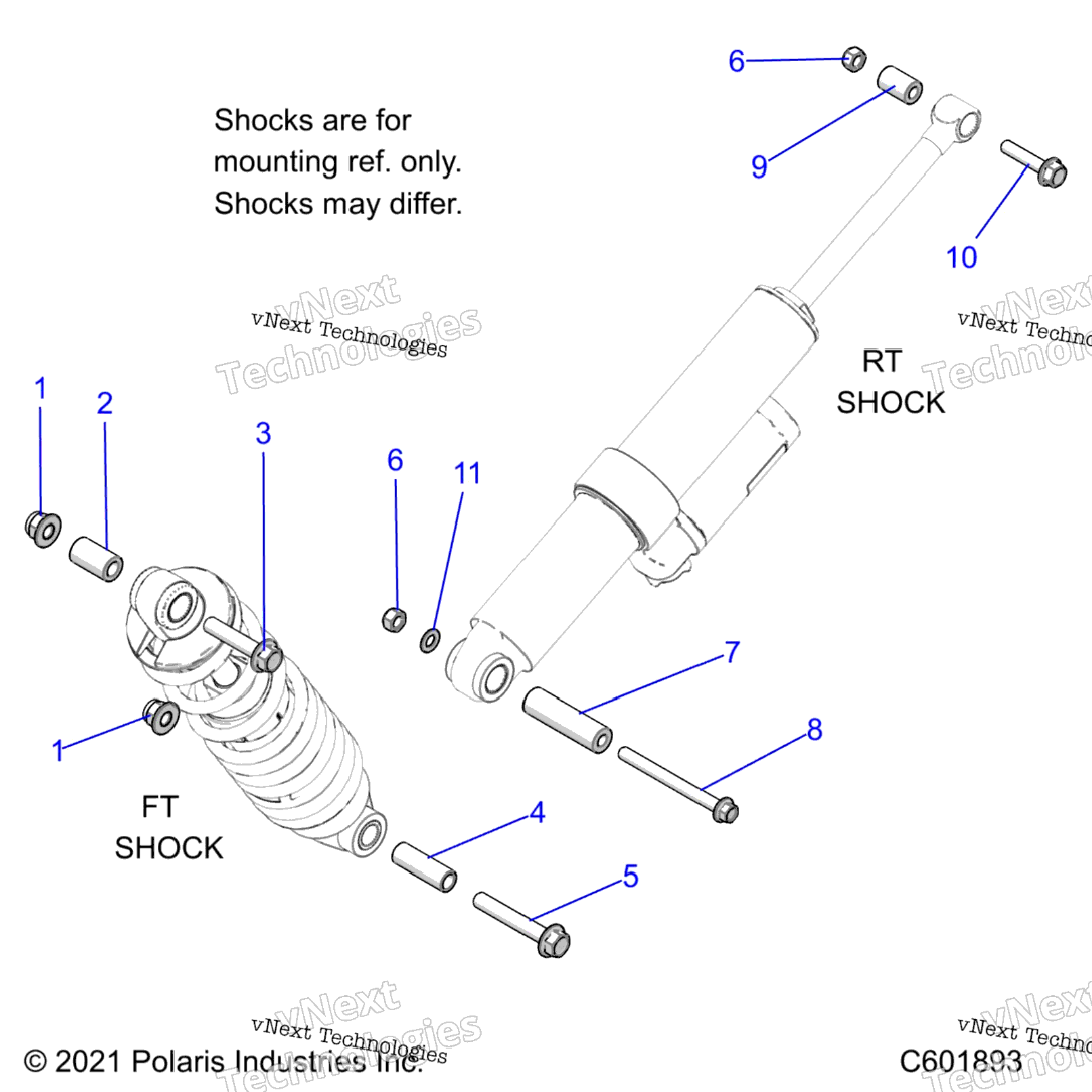 Suspension, Shock Mounting, Rear Susp