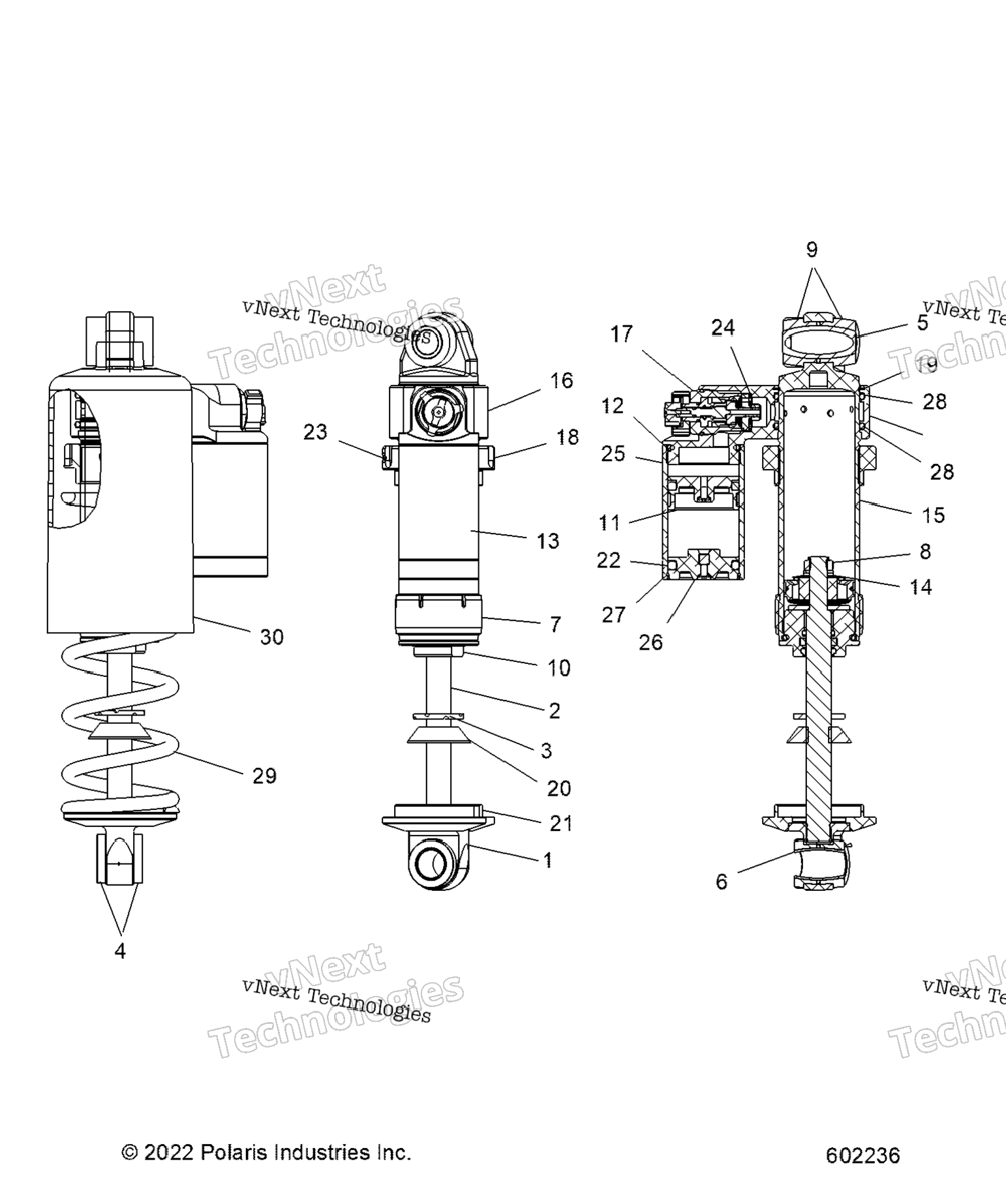 Suspension, Shock, Front Track