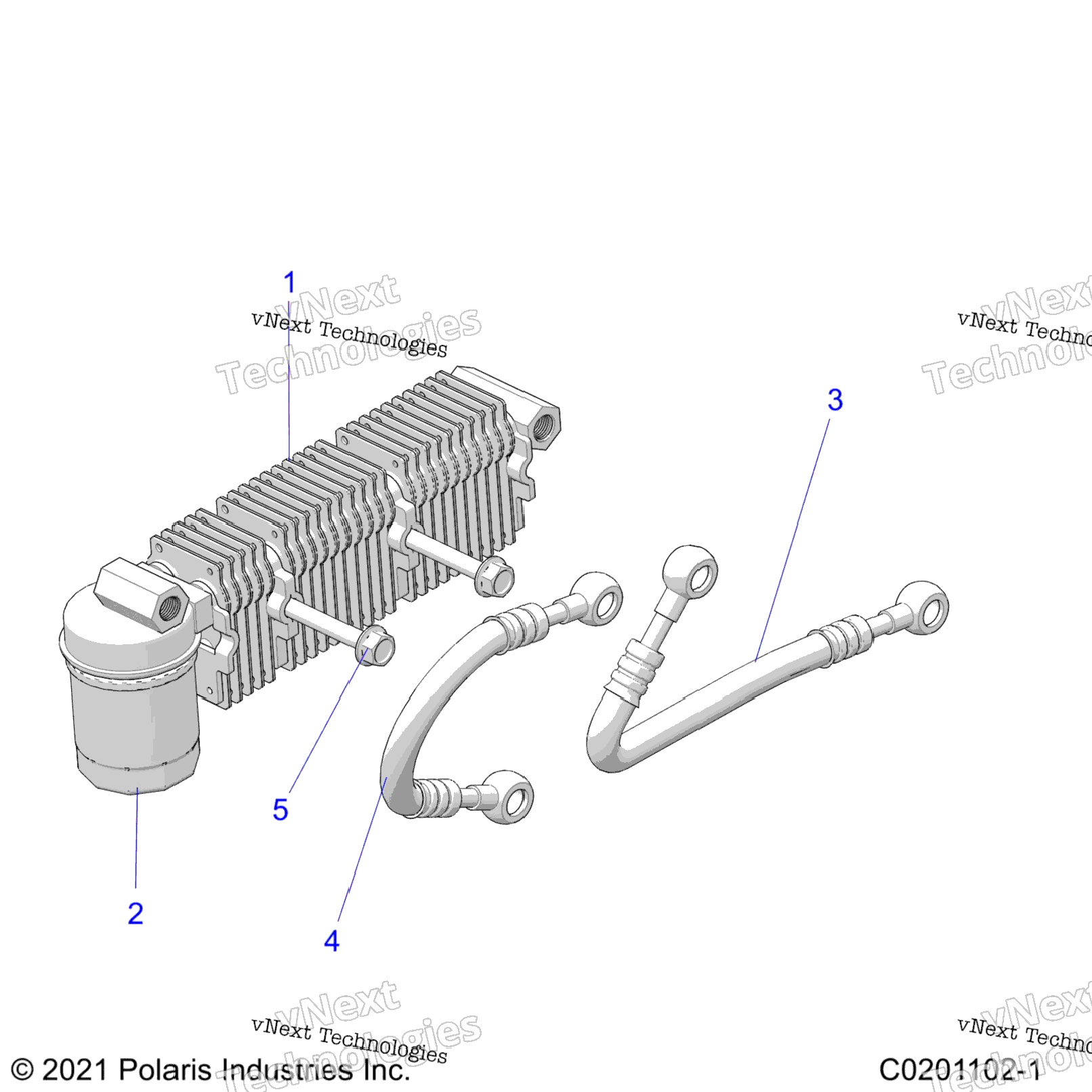 Engine, Oil Cooler & Filter