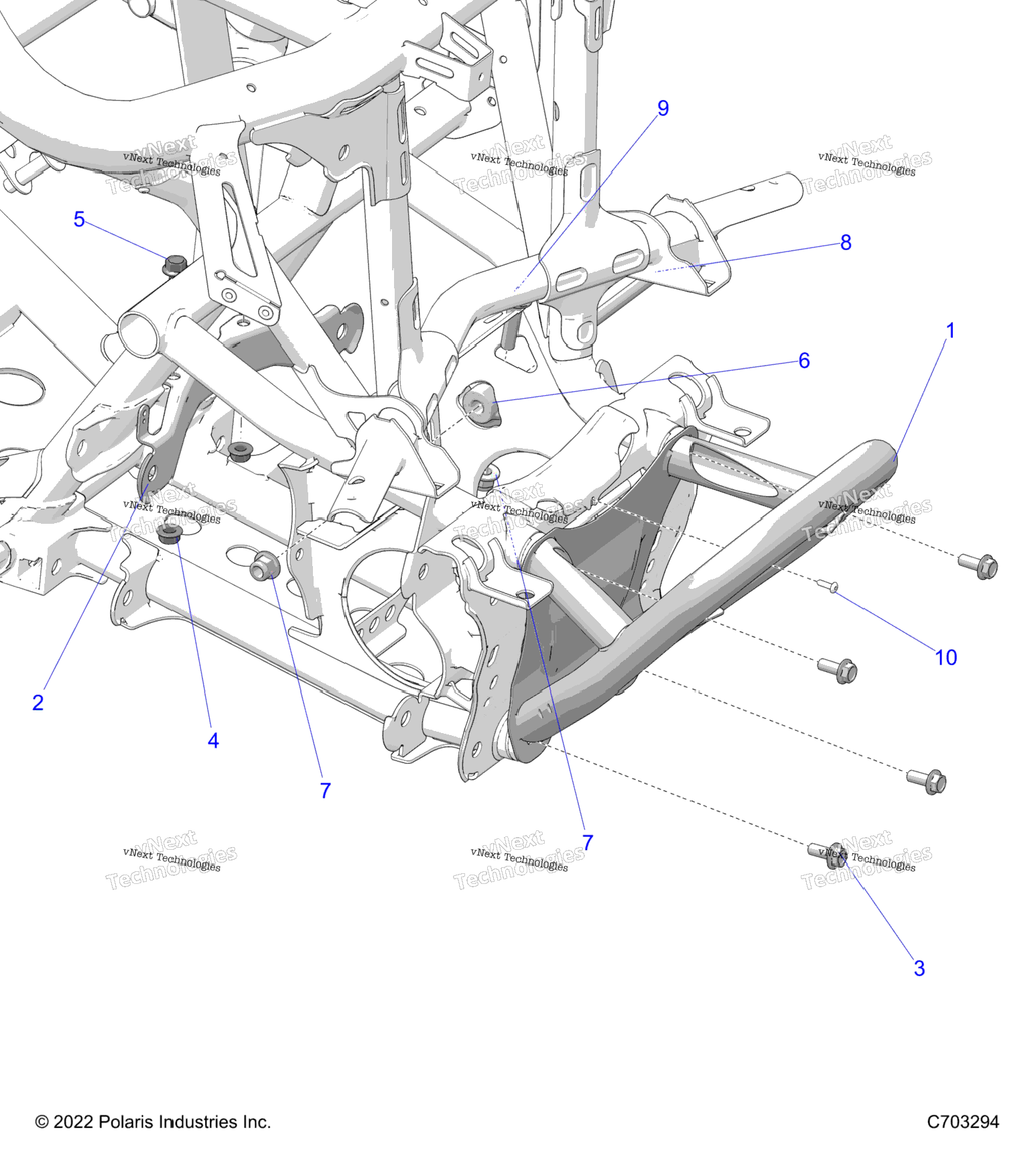 Chassis, Mounting, Front Gearcase And Bumper Mounting