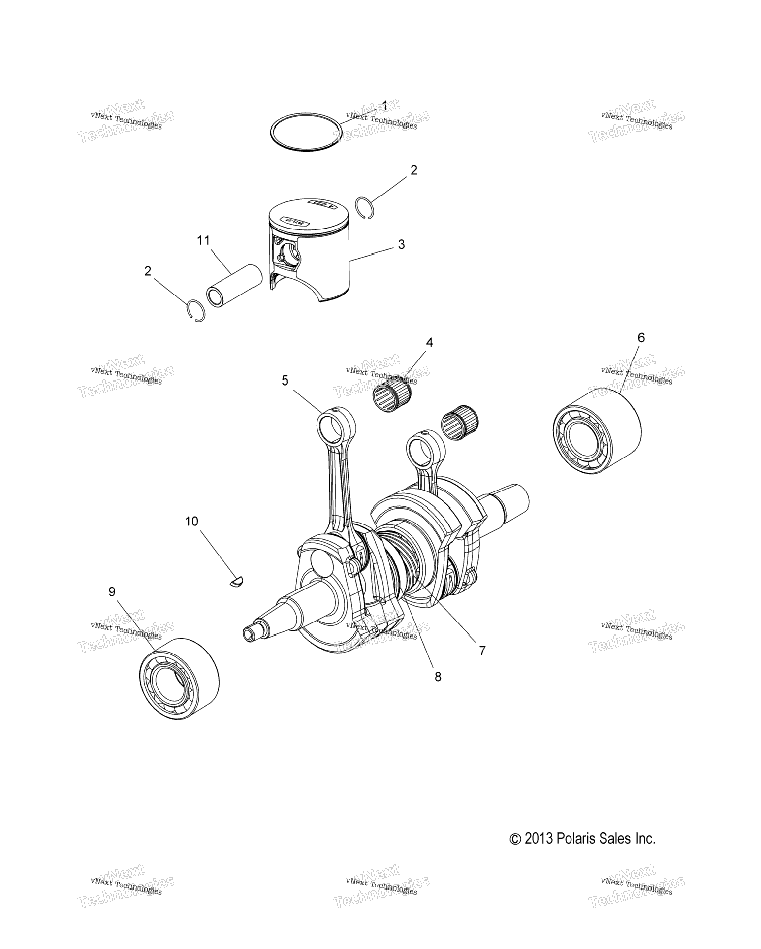 Engine, Piston & Crankshaft S24mdx6dsa6Dea (49Snowpistoncrankshaft14race)