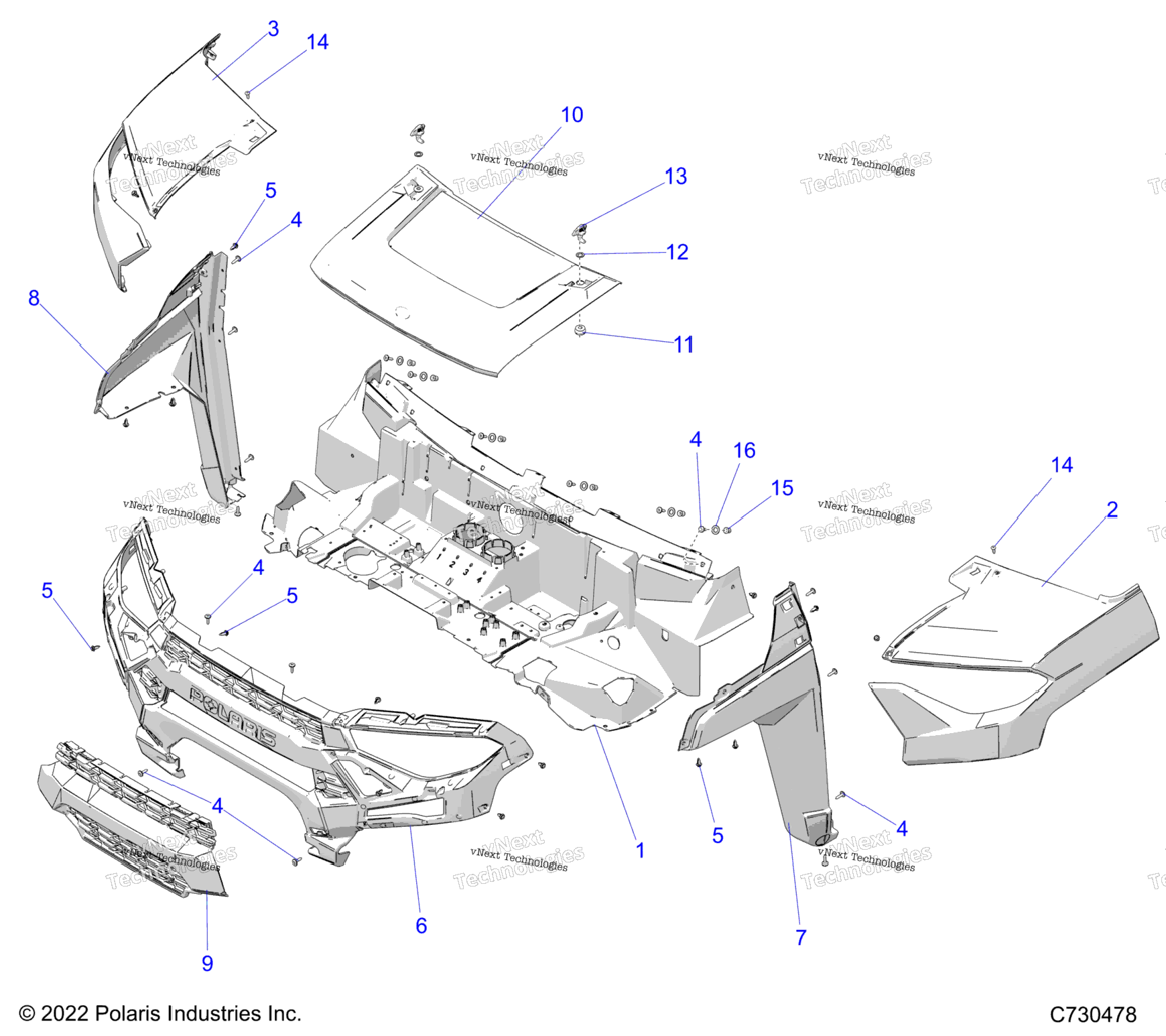 Body, Hood And Front Facia