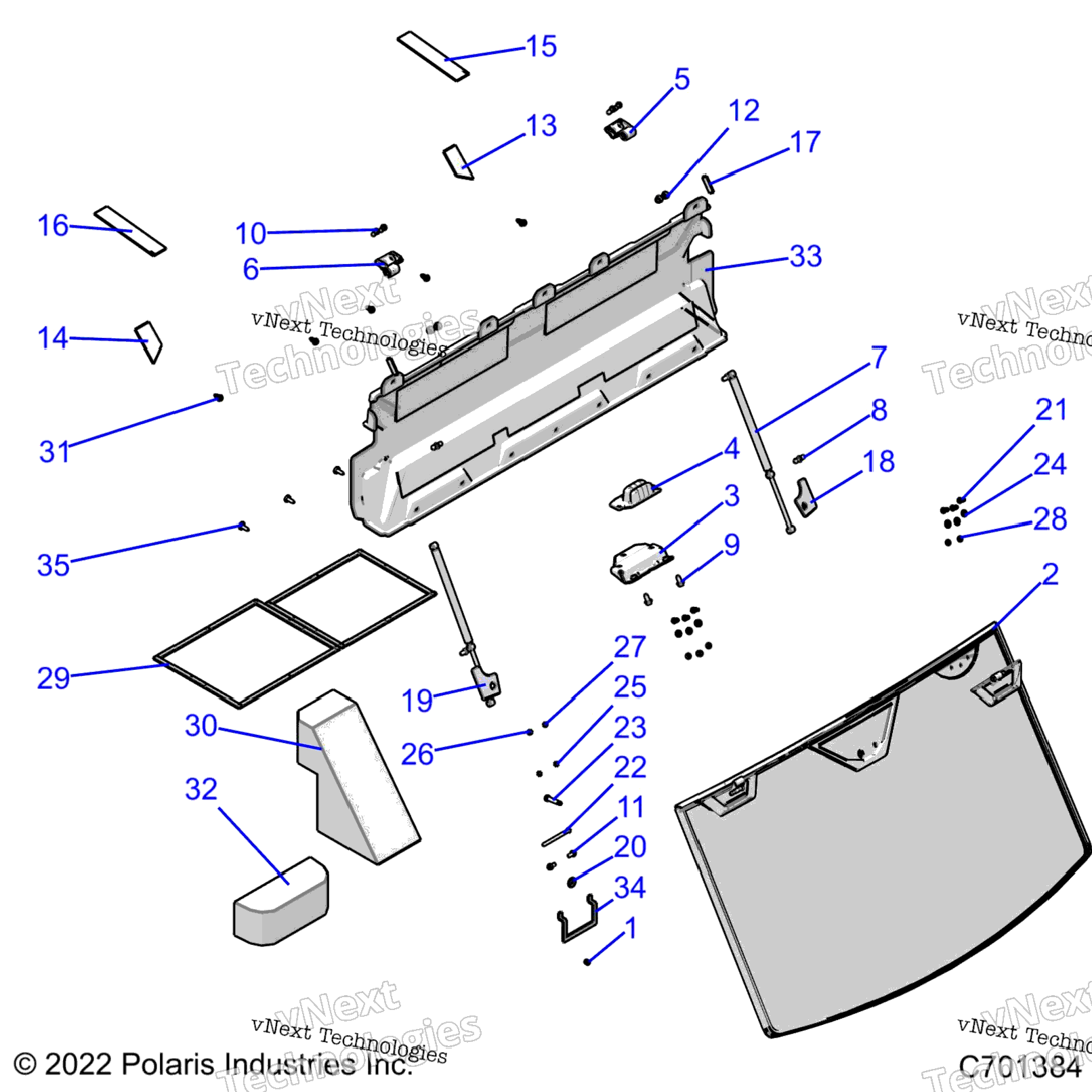 Body, Windshield, Tipout And Foam