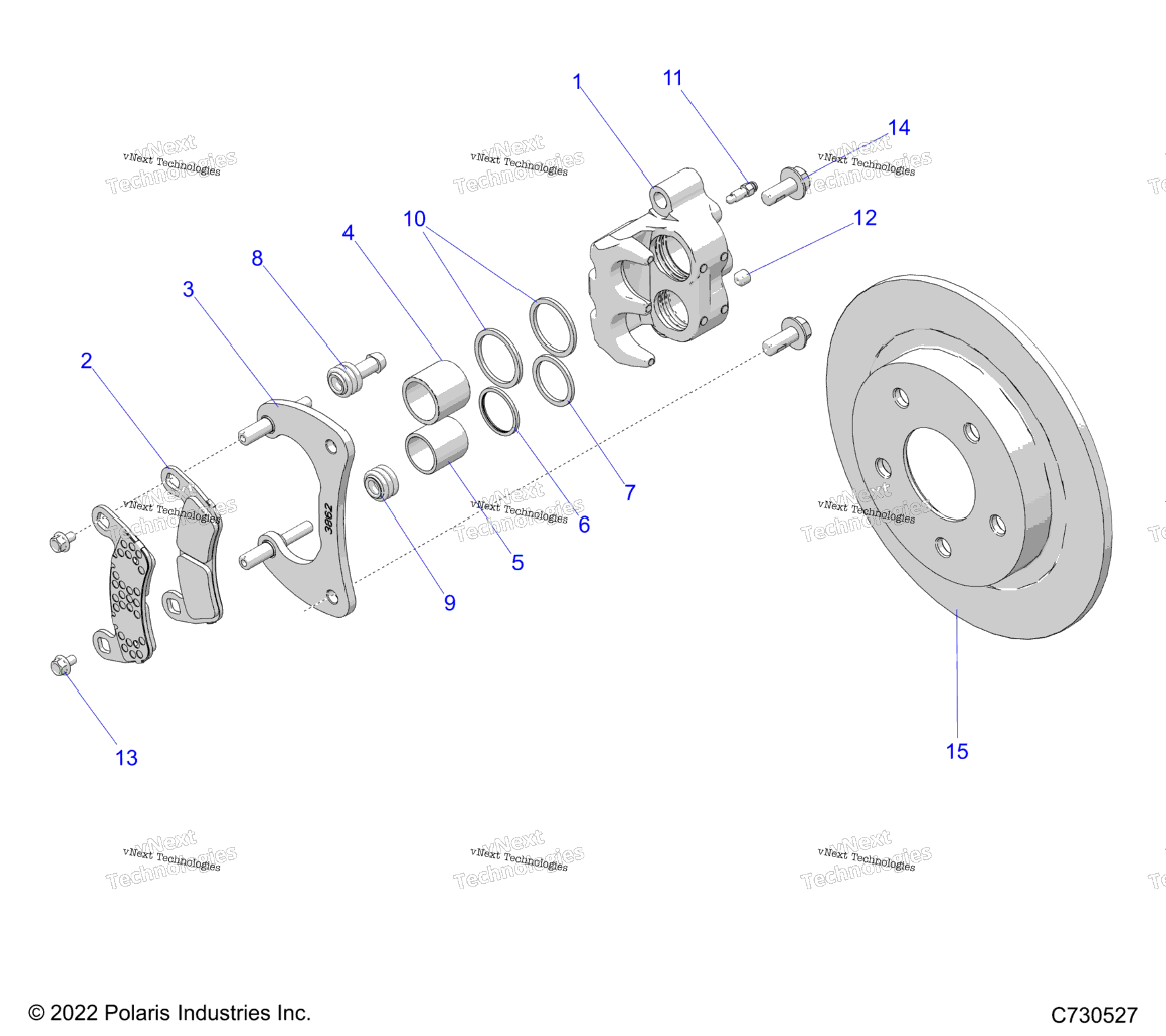 Brakes, Caliper, Rear