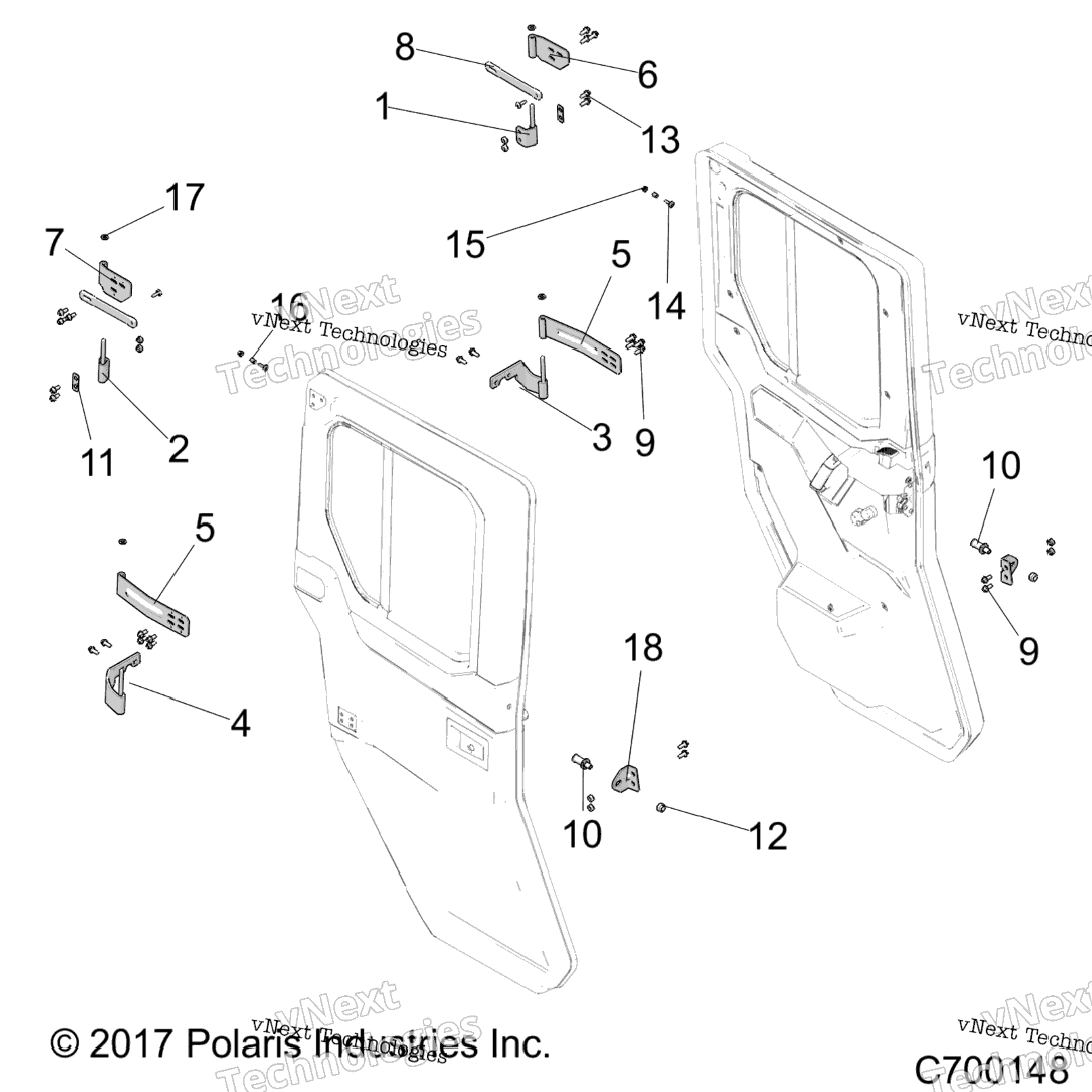 Body, Door, Rear, Mounting