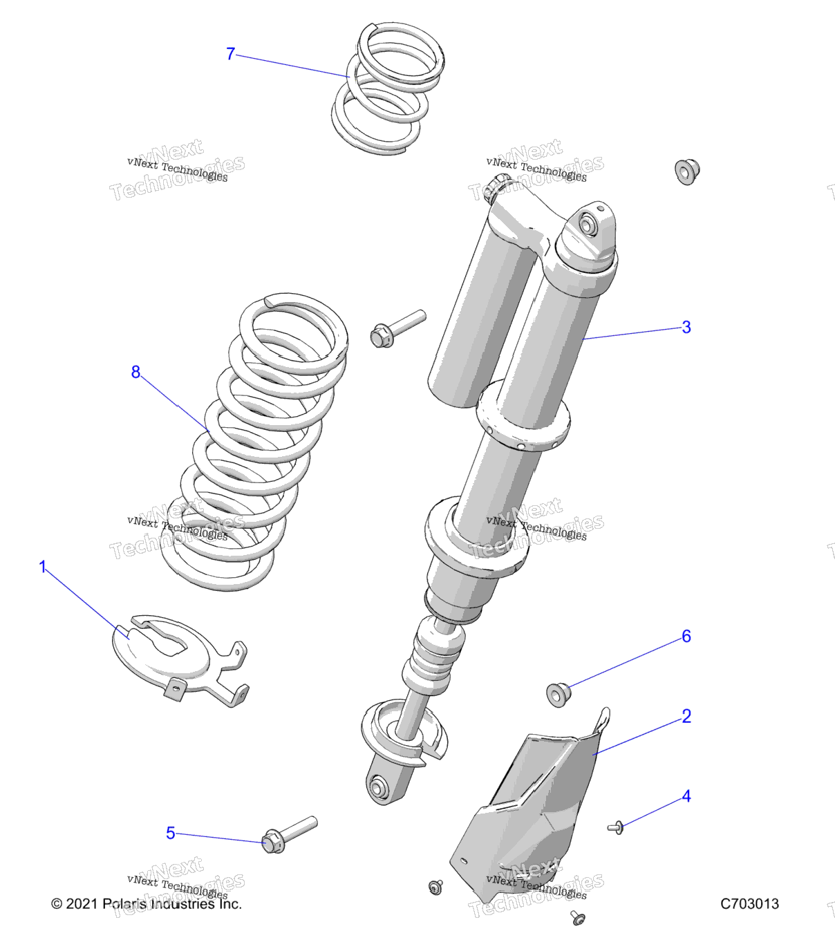 Suspension, Rear Shock Mounting, StandardPremium