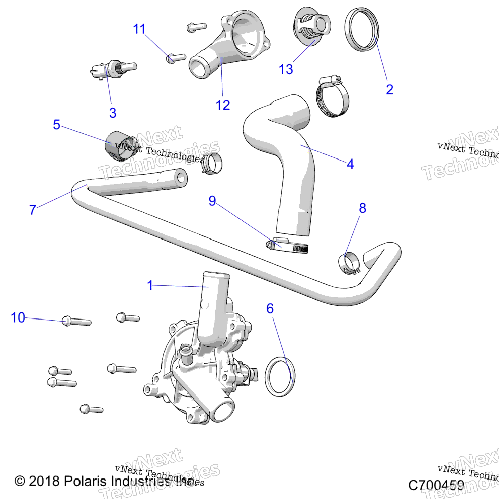 Engine, Waterpump And Bypass