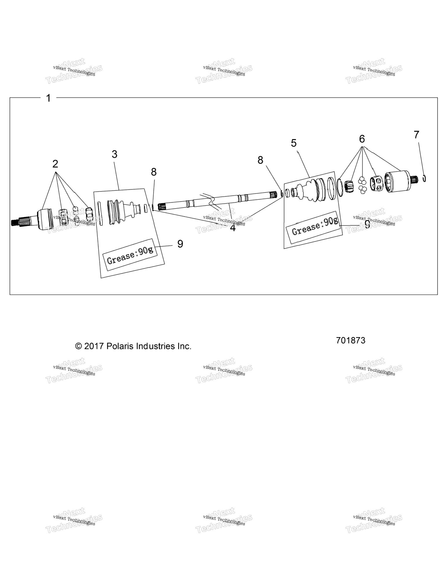 Drive Train, Rear Half Shaft