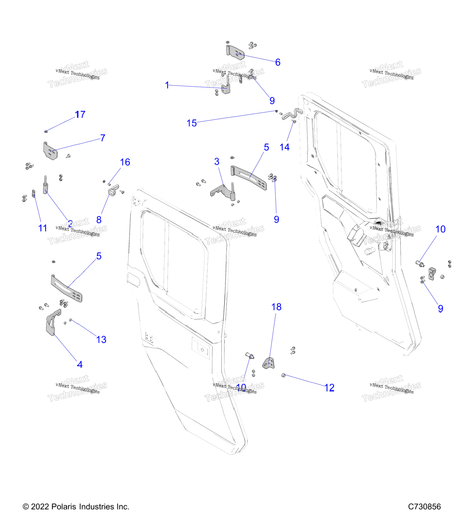 Body, Door, Rear, Mounting