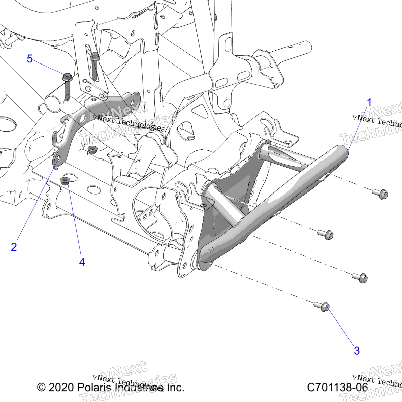 Chassis, Front Gearcase And Bumper Mounting