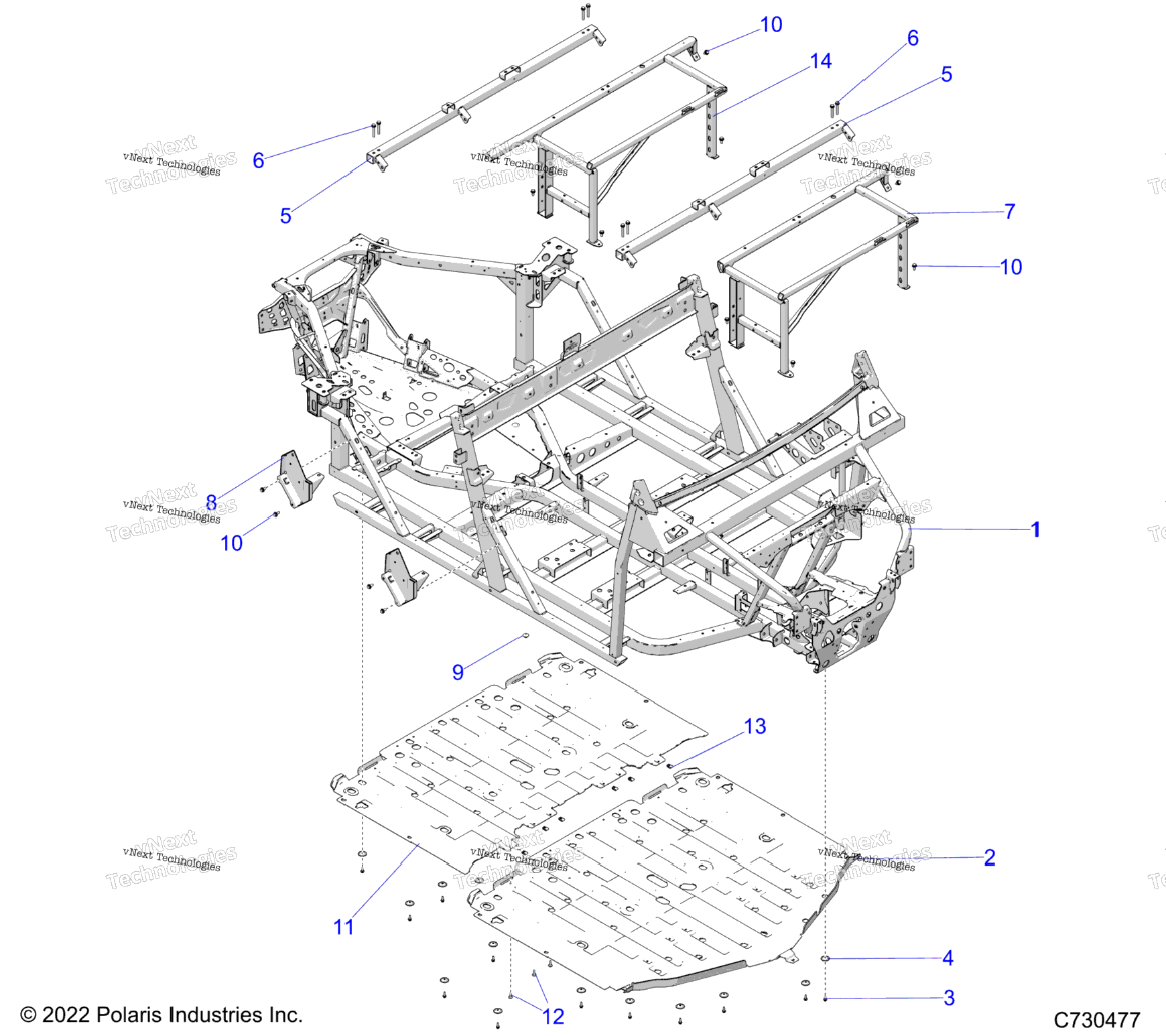 Chassis, Main Frame And Skid Plates