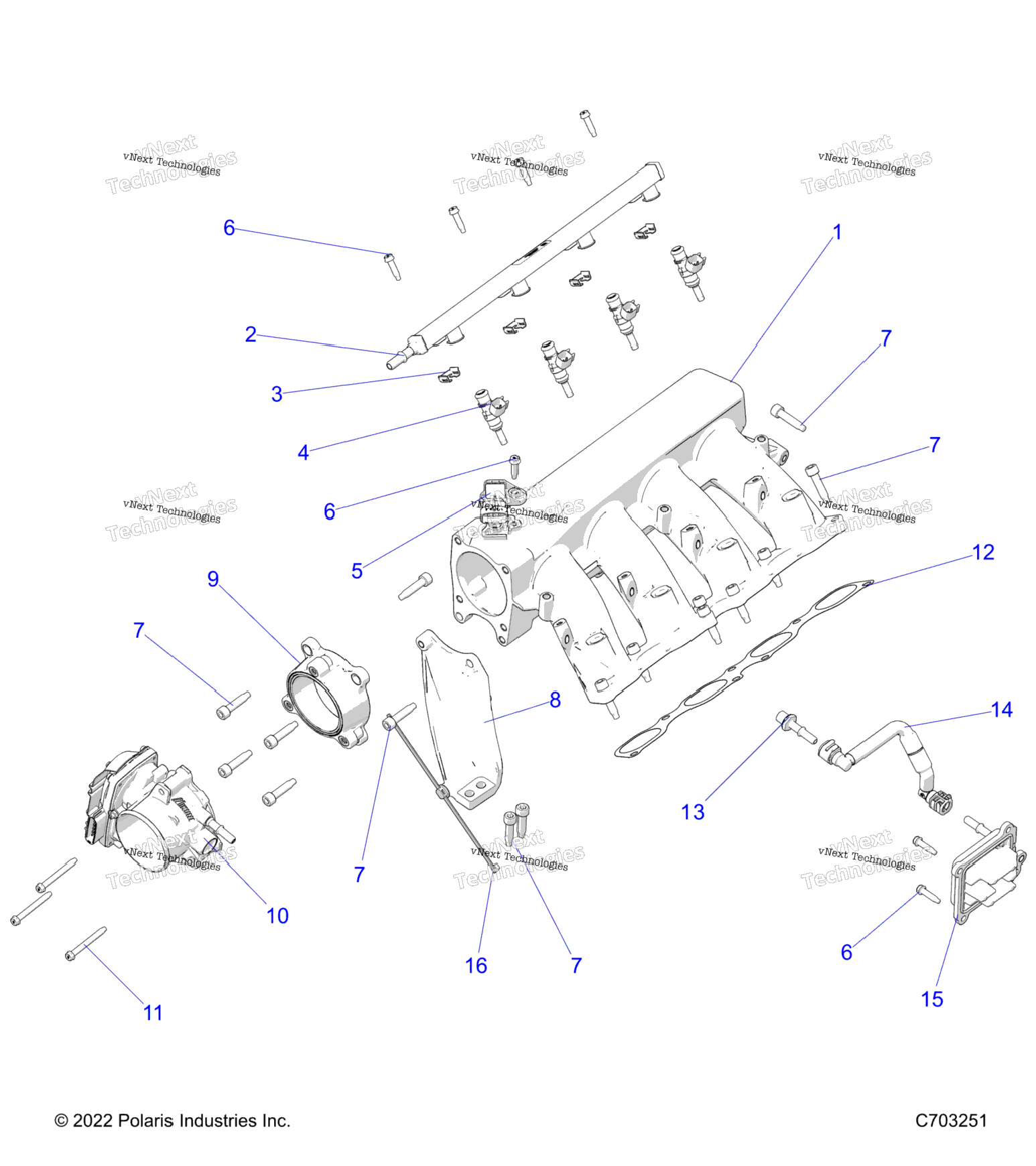 Engine, Intake Manifold, Fuel Rail And Related