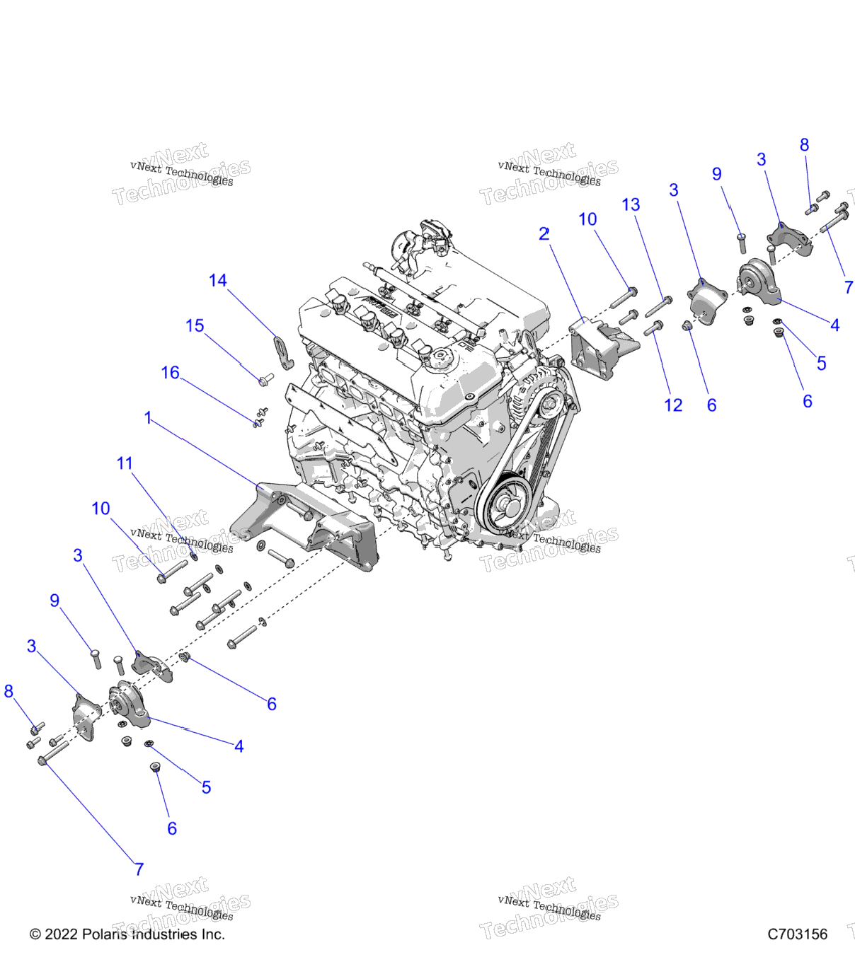 Engine, Mounting & Long Block