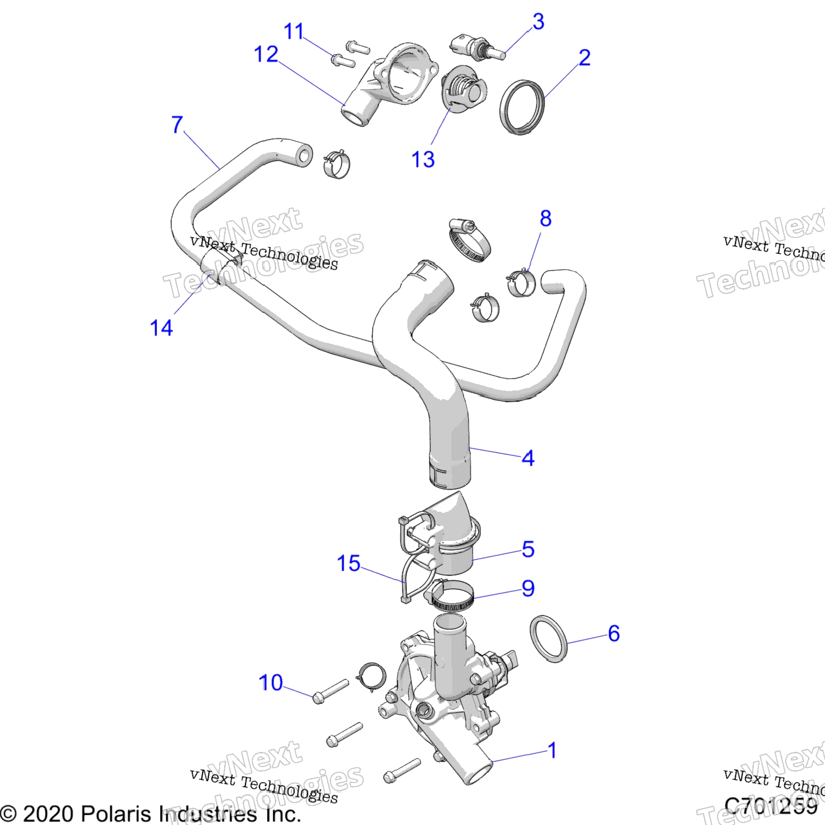 Engine, Waterpump And Bypass