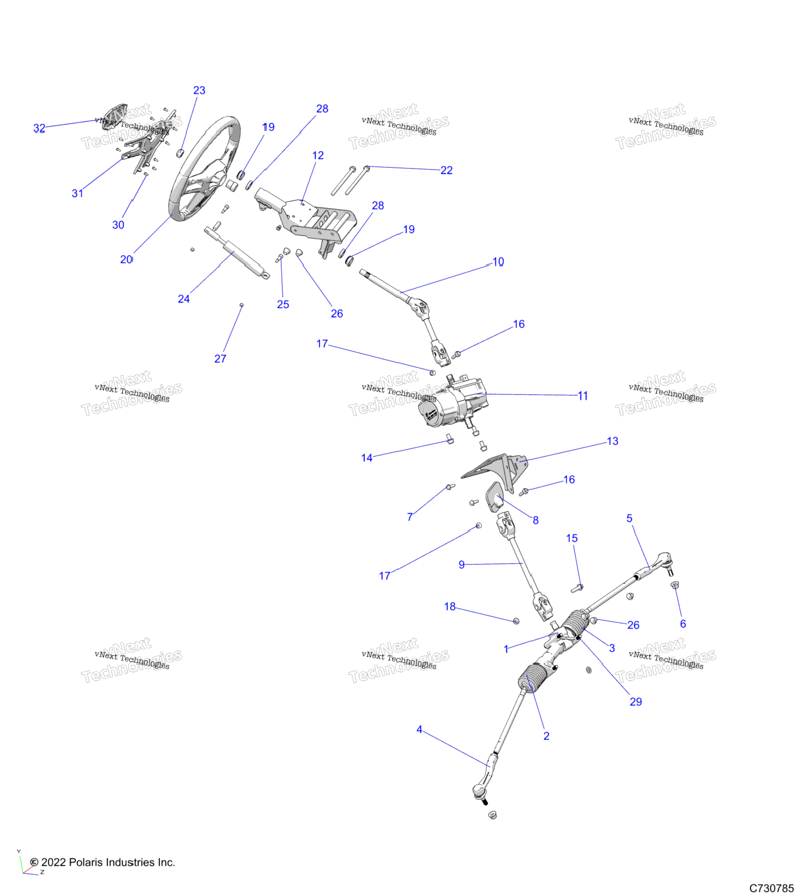 Steering, Steering Asm