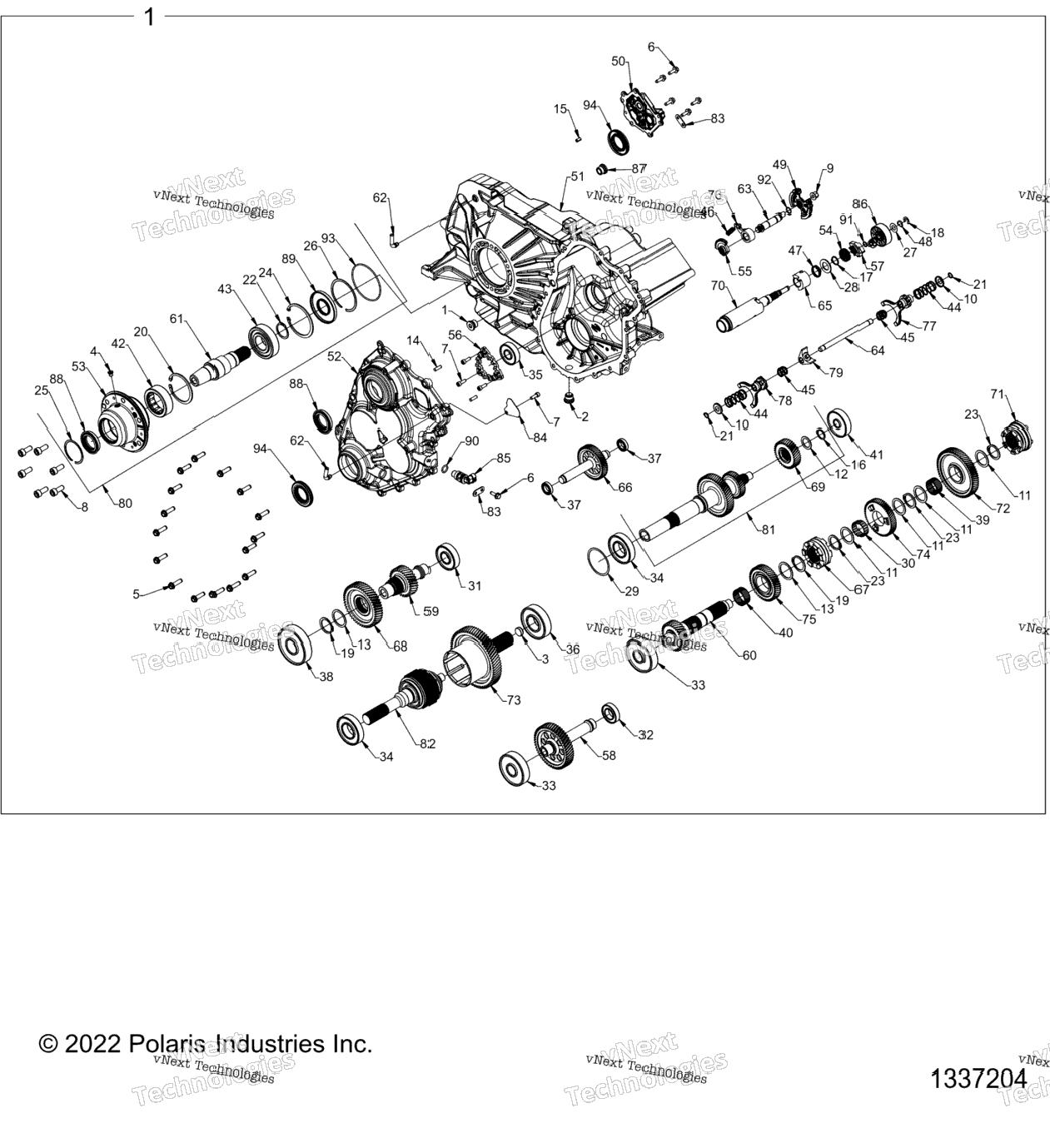 Drive Train, Gearcase, Main, Internals