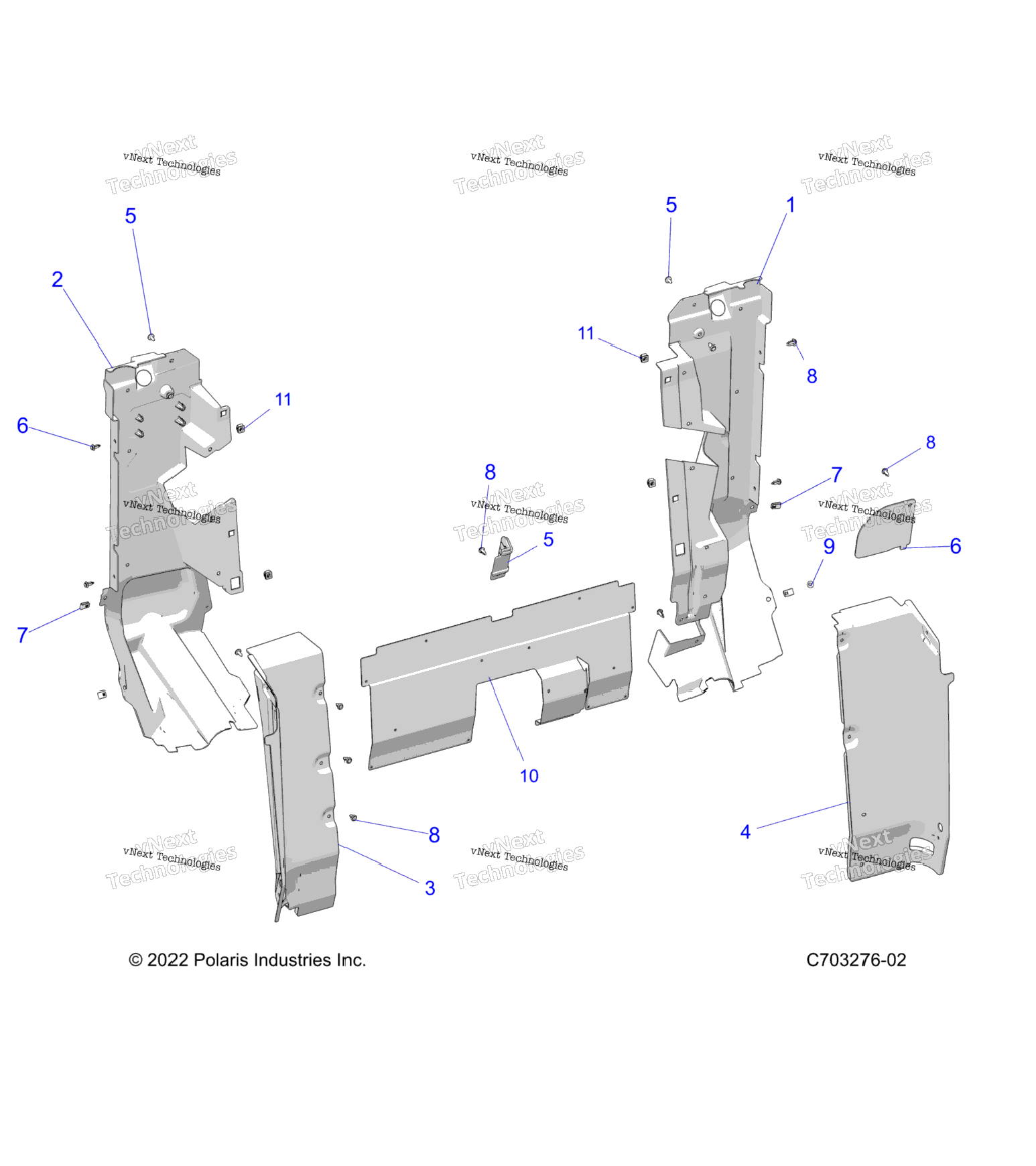 Body, Rear Closeoff, Side Panels