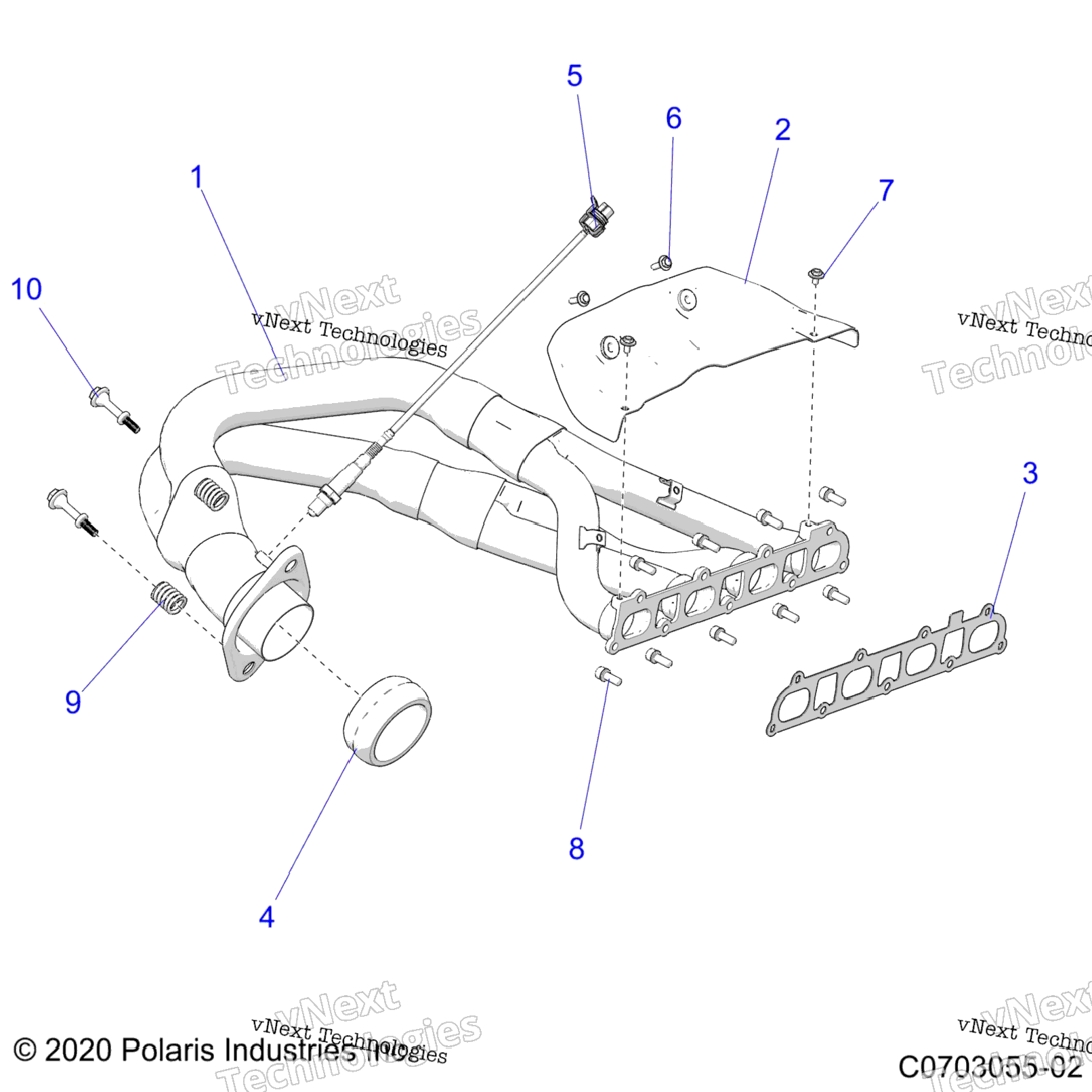 Engine, Exhaust System, Headpipe