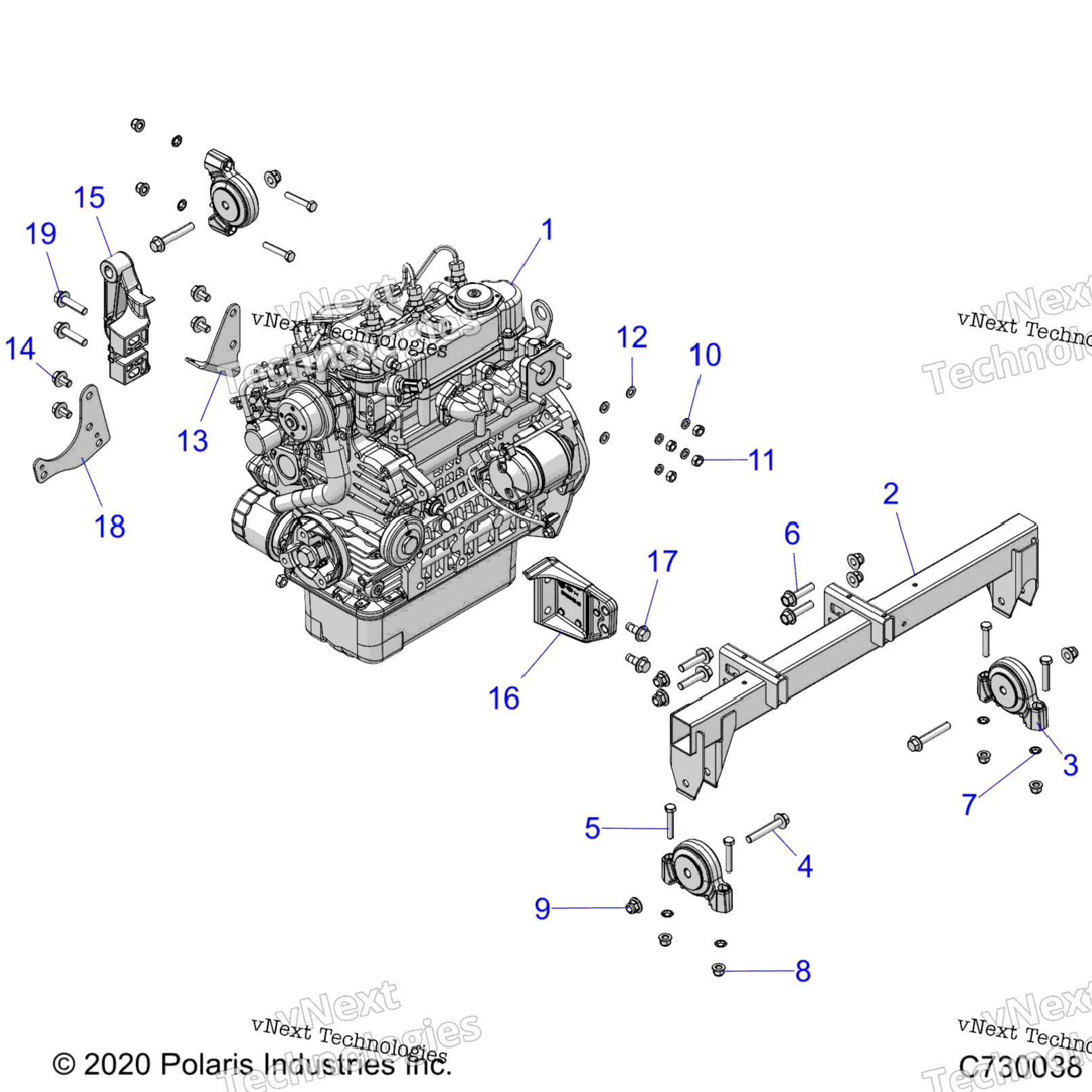 Engine, Mounting & Long Block