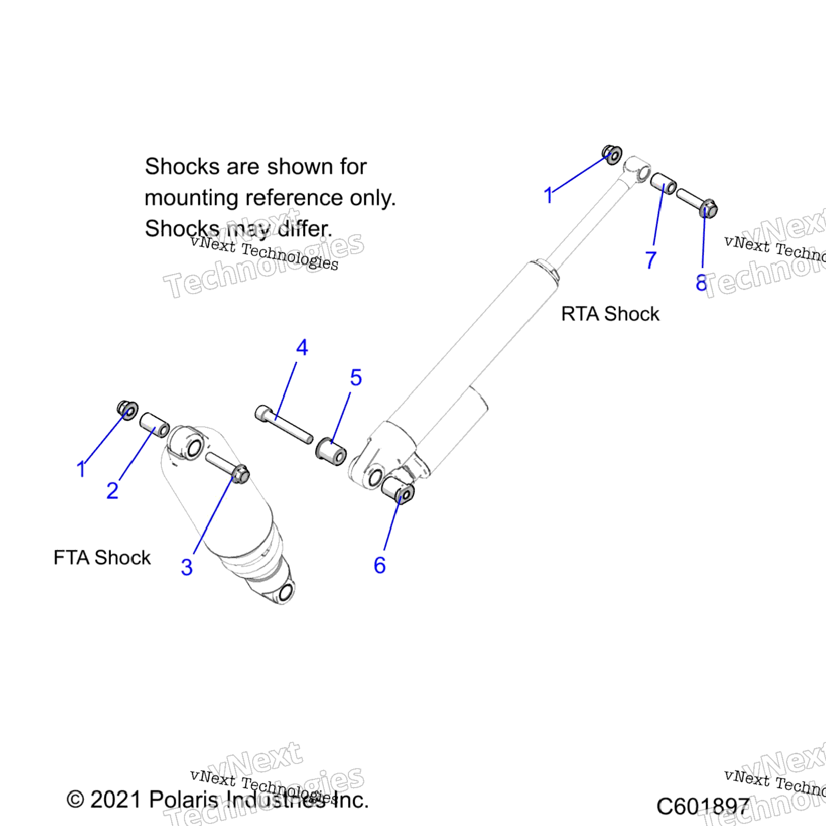 Suspension, Shock Mounting, Rear Susp