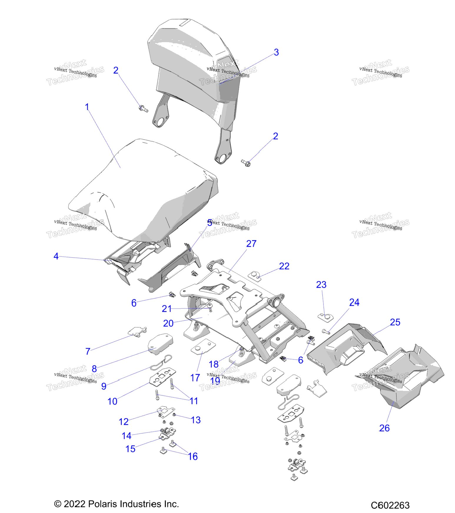 Body, Seat Asm., Pass