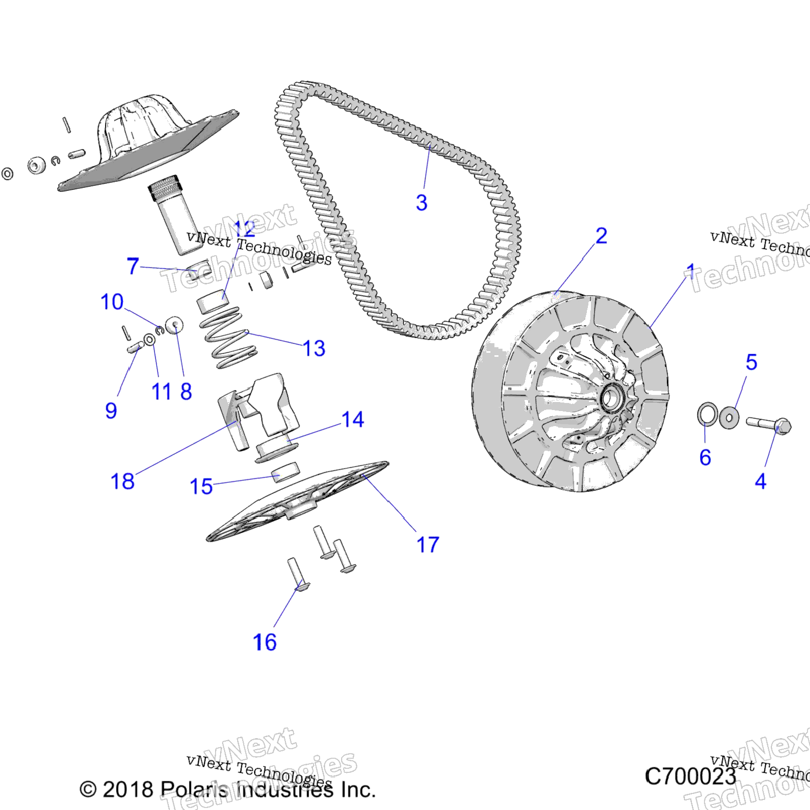 Drive Train, Secondary Clutch