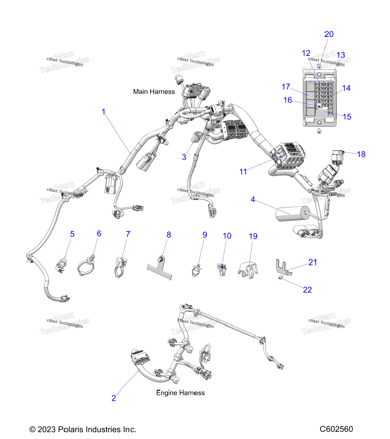 Electrical, Wire Harness, ChassisFuse Block, Engine