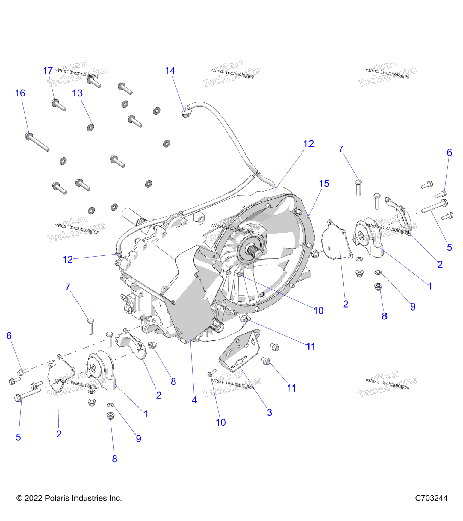 Drive Train, Gearcase, Main, Mounting