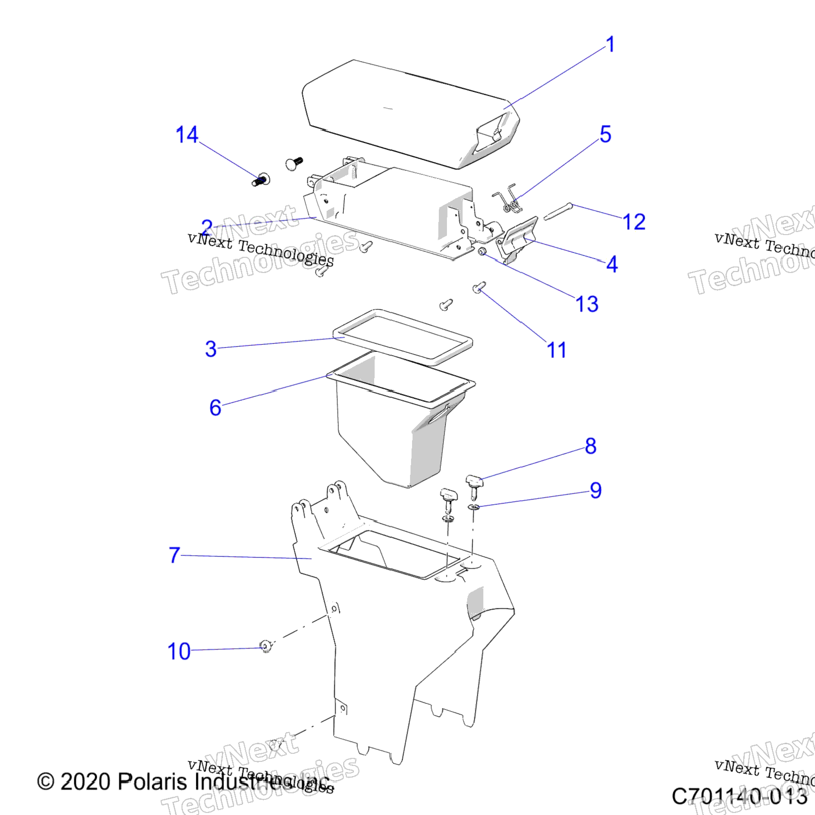 Body, Center Console,Storage