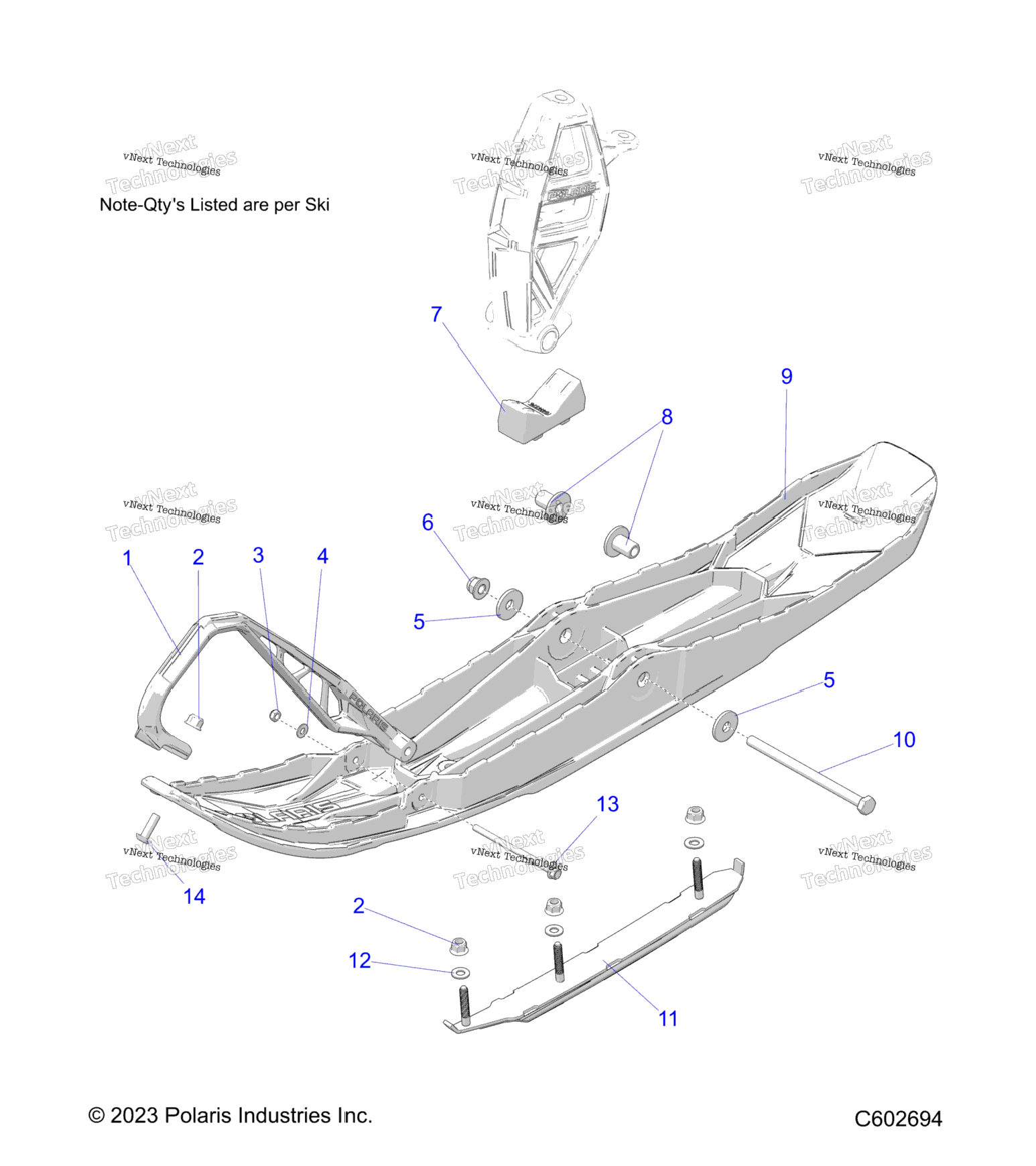 Steering, Ski Asm