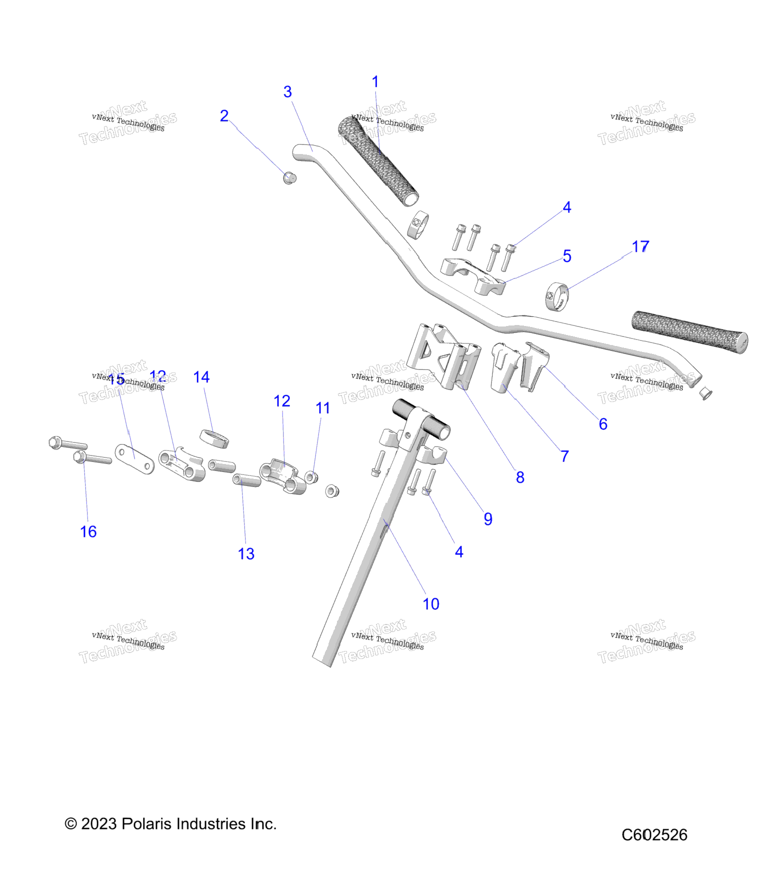 Steering, Upper & Handlebar Asm