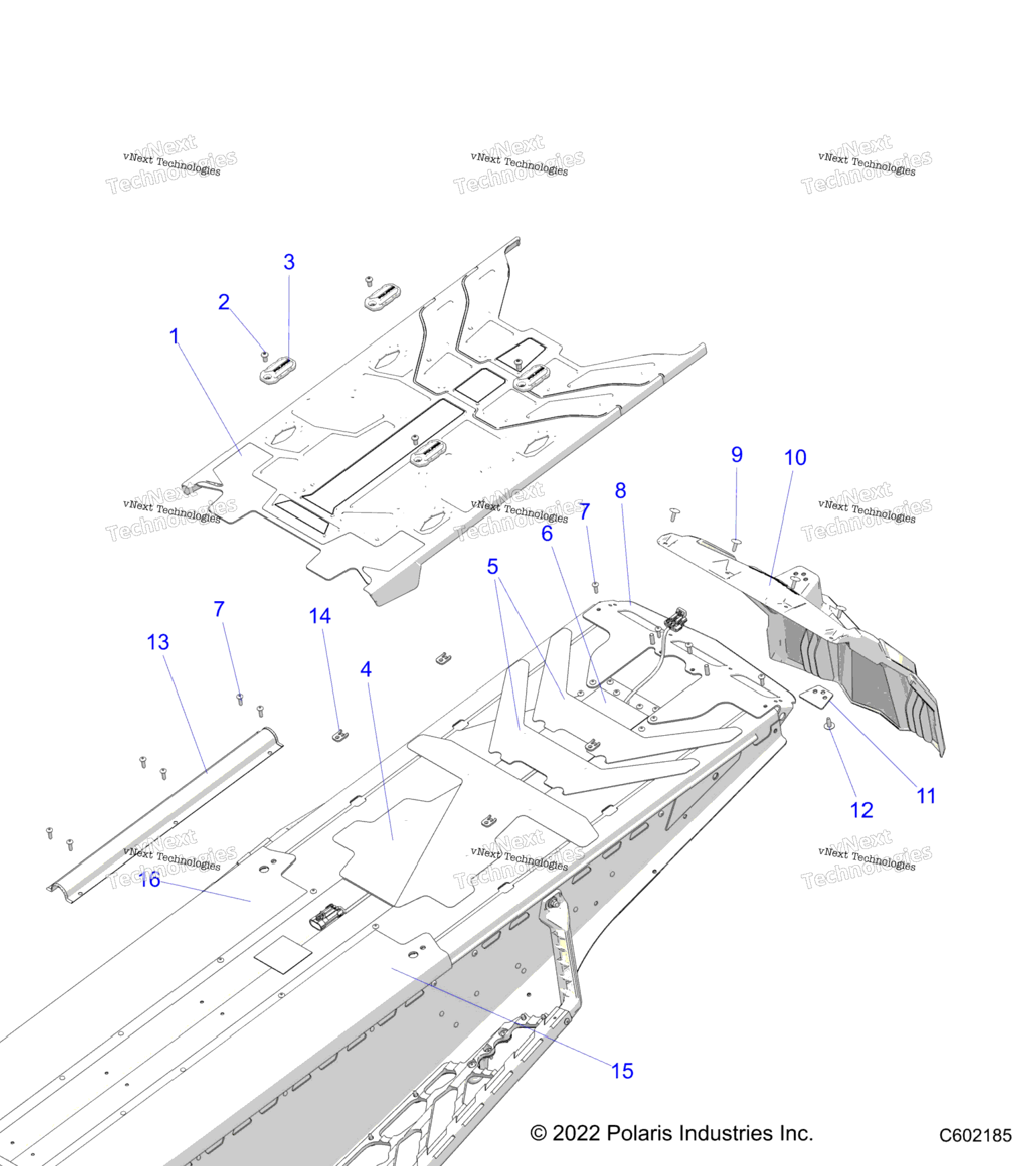 Chassis, Rear Tunnel Cover, Closeoff, And Snowflap