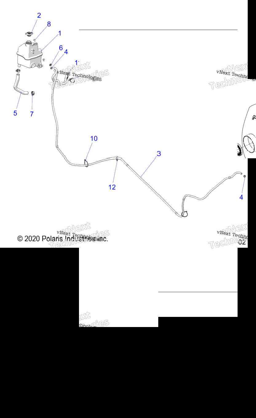 Engine, Cooling, Surge Tank And Related