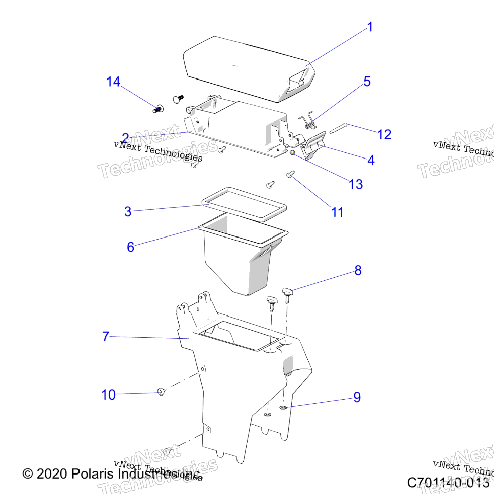 Body, Center Console,Storage